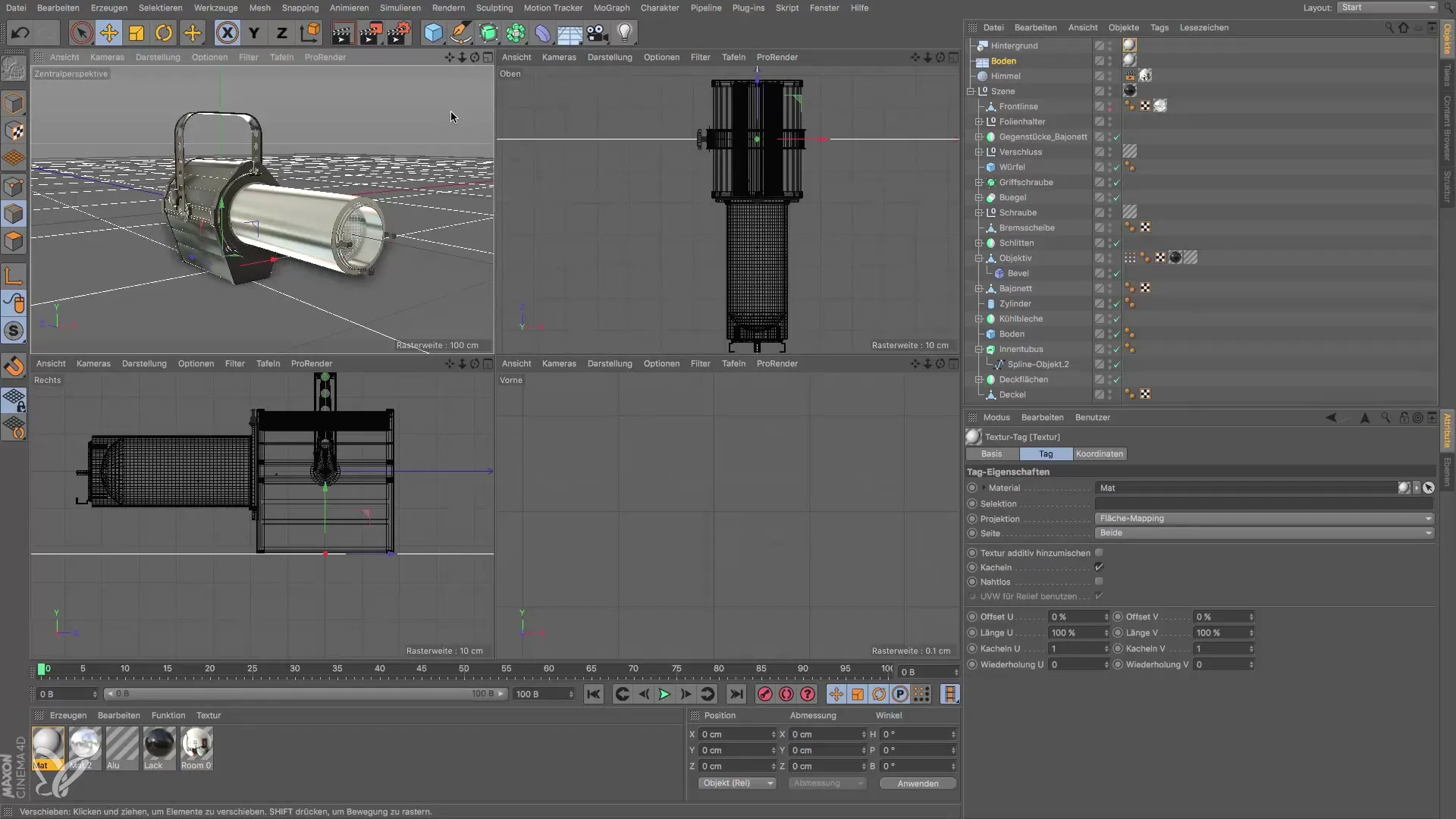 Lighting in Cinema 4D: Designing the floor and lighting