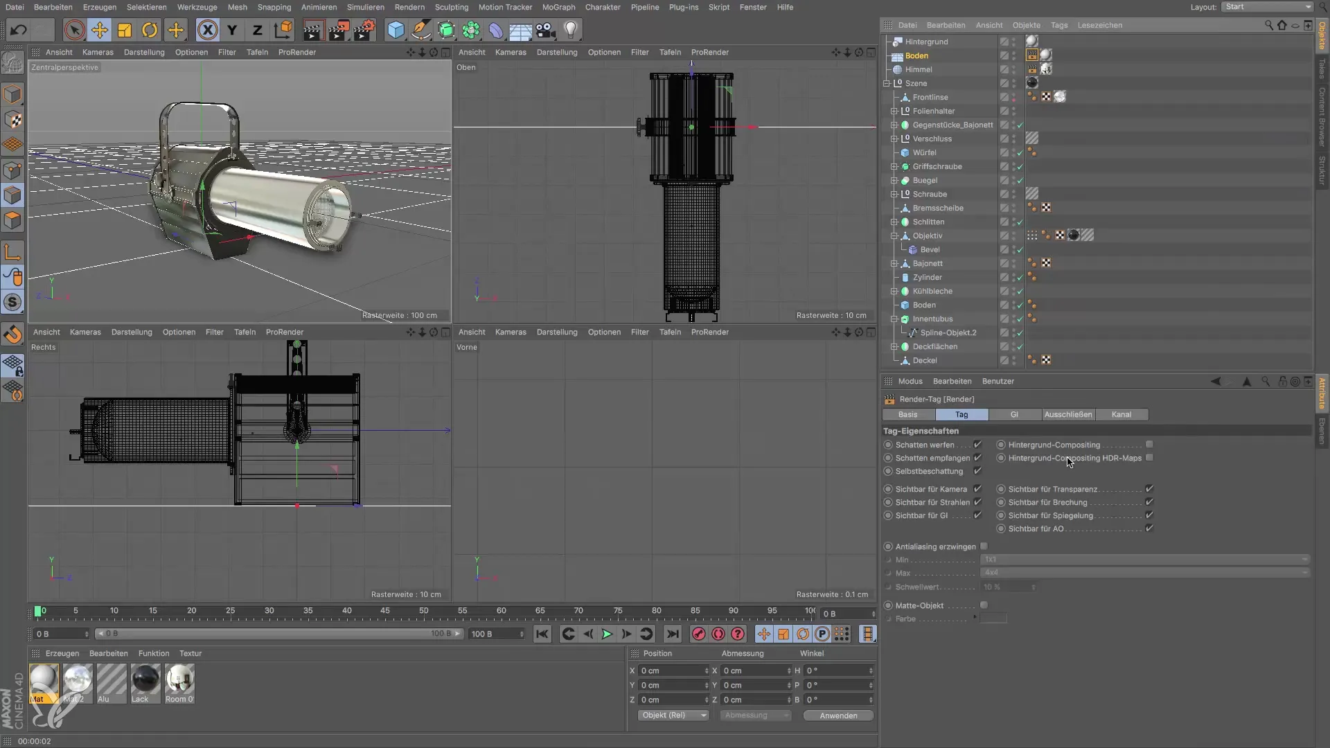 Lighting in Cinema 4D: Designing the floor and lighting