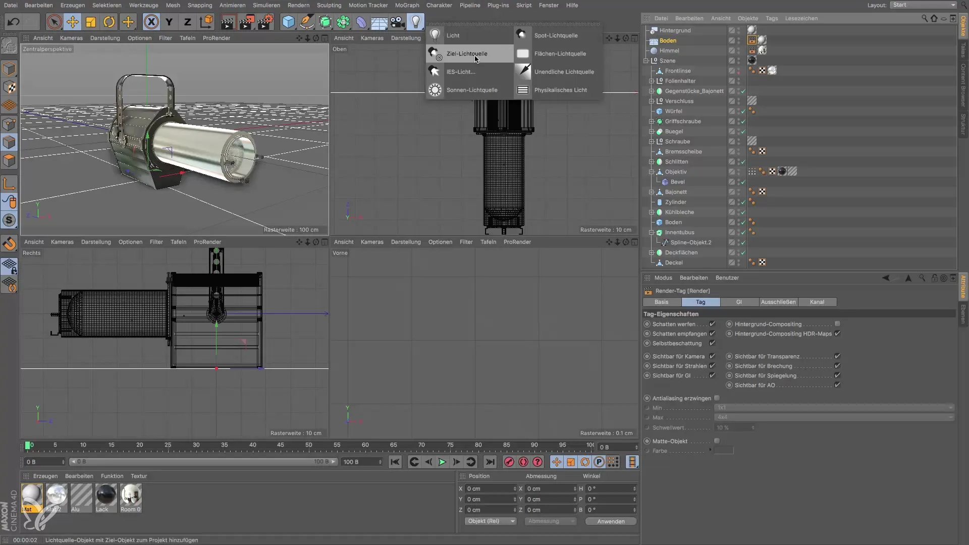 Lighting in Cinema 4D: Designing the ground and lighting