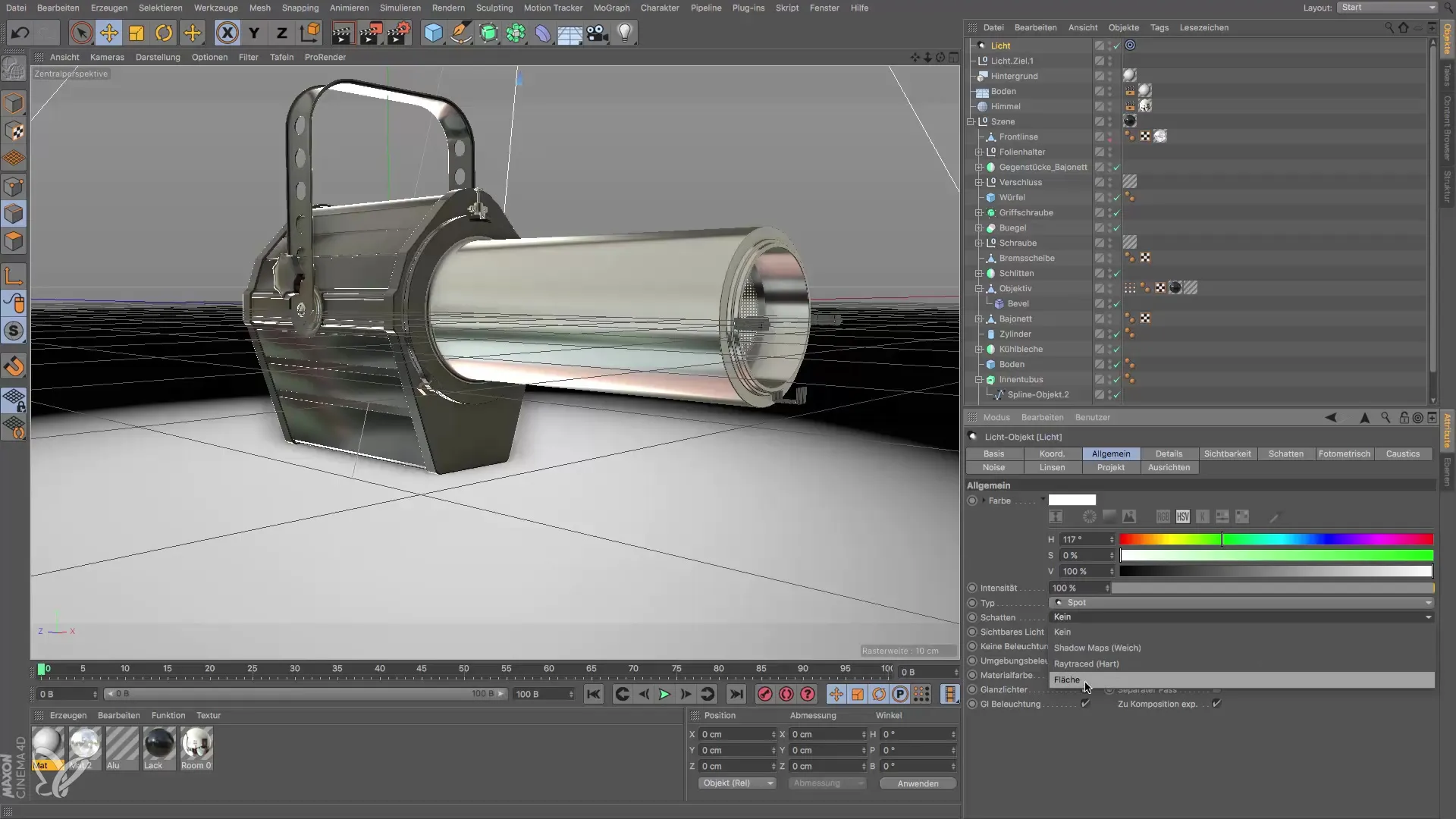 Lighting in Cinema 4D: Designing the floor and lighting
