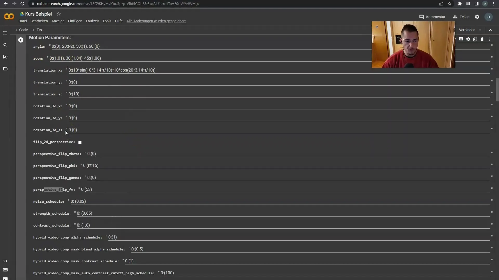 Оптимизация шума и силы в стабильной диффузии Deforum