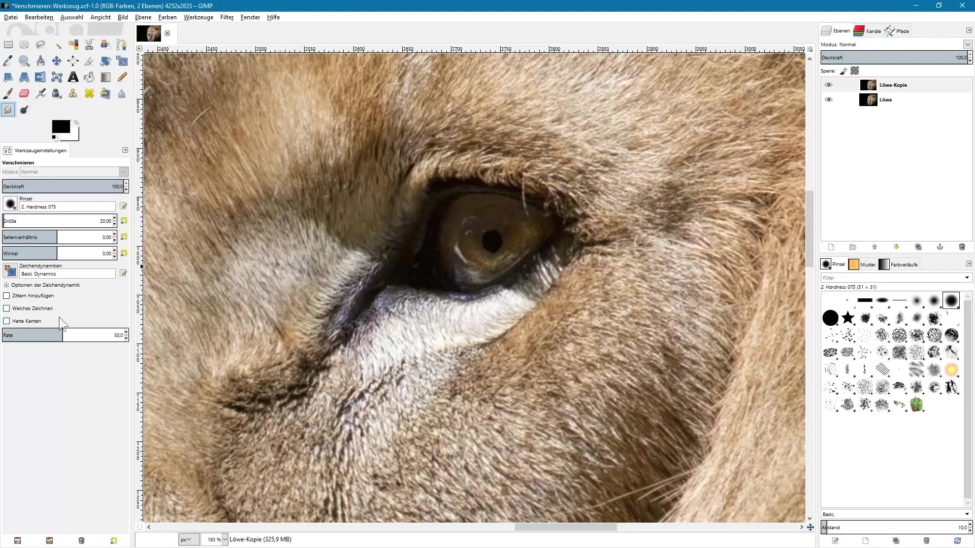 Efecte picturale cu GIMP: Folosirea eficientă a uneltei de estompare