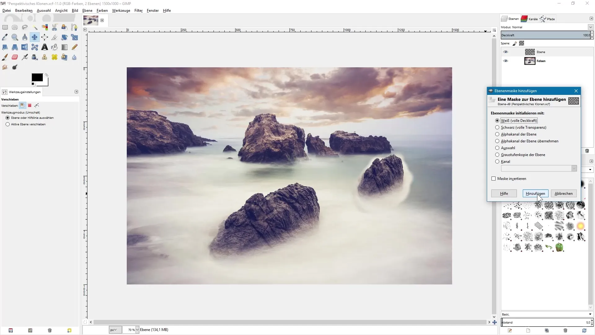 Clone perspective dans GIMP pour les débutants