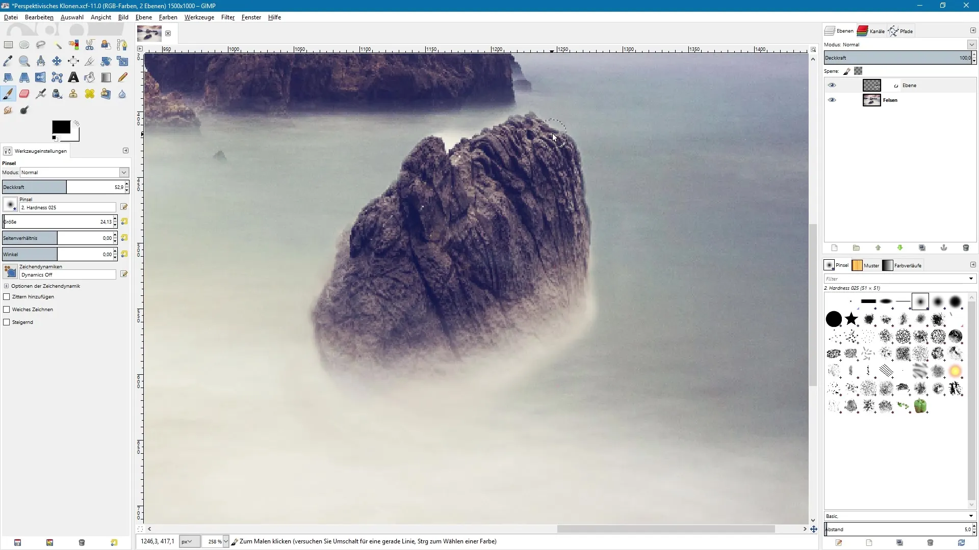 Clonage perspective dans GIMP pour les débutants