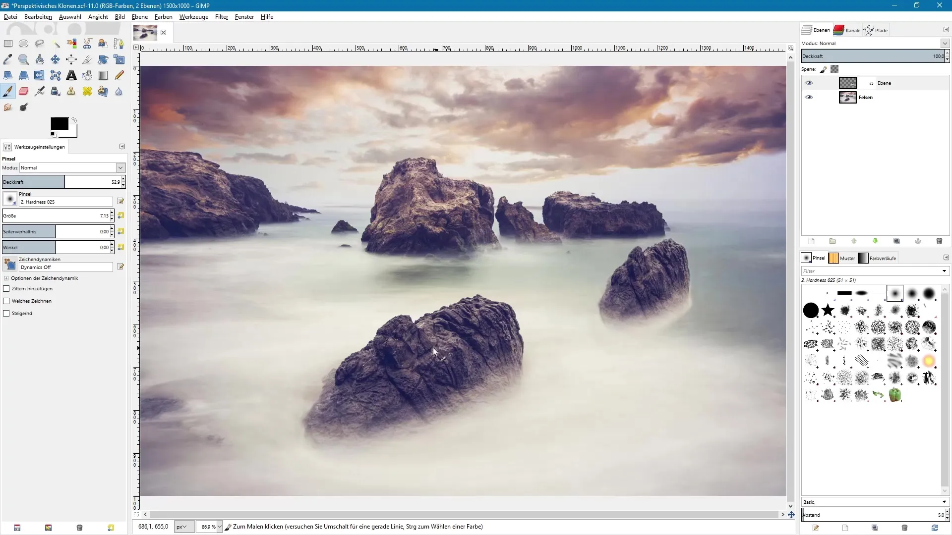 Clonage perspective dans GIMP pour débutants