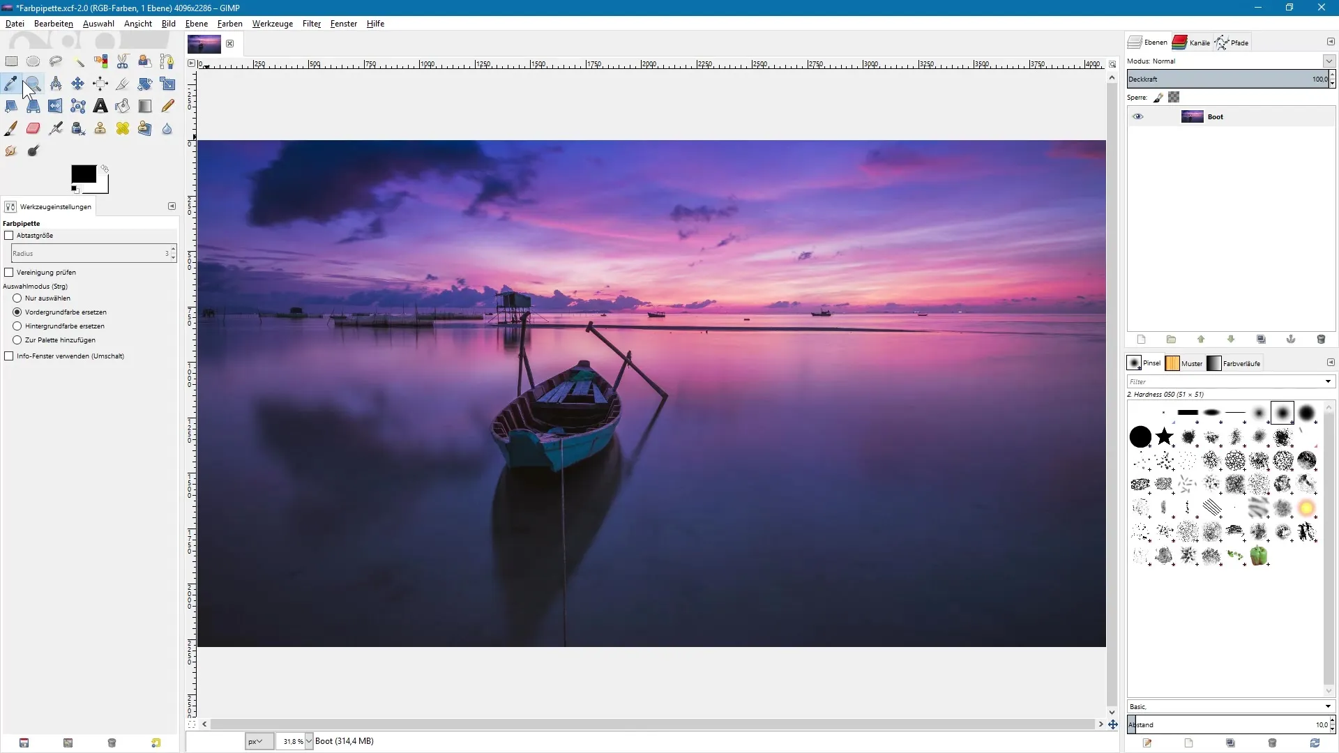 GIMP Pipeta de color: Tutorial para principiantes para una selección de color precisa