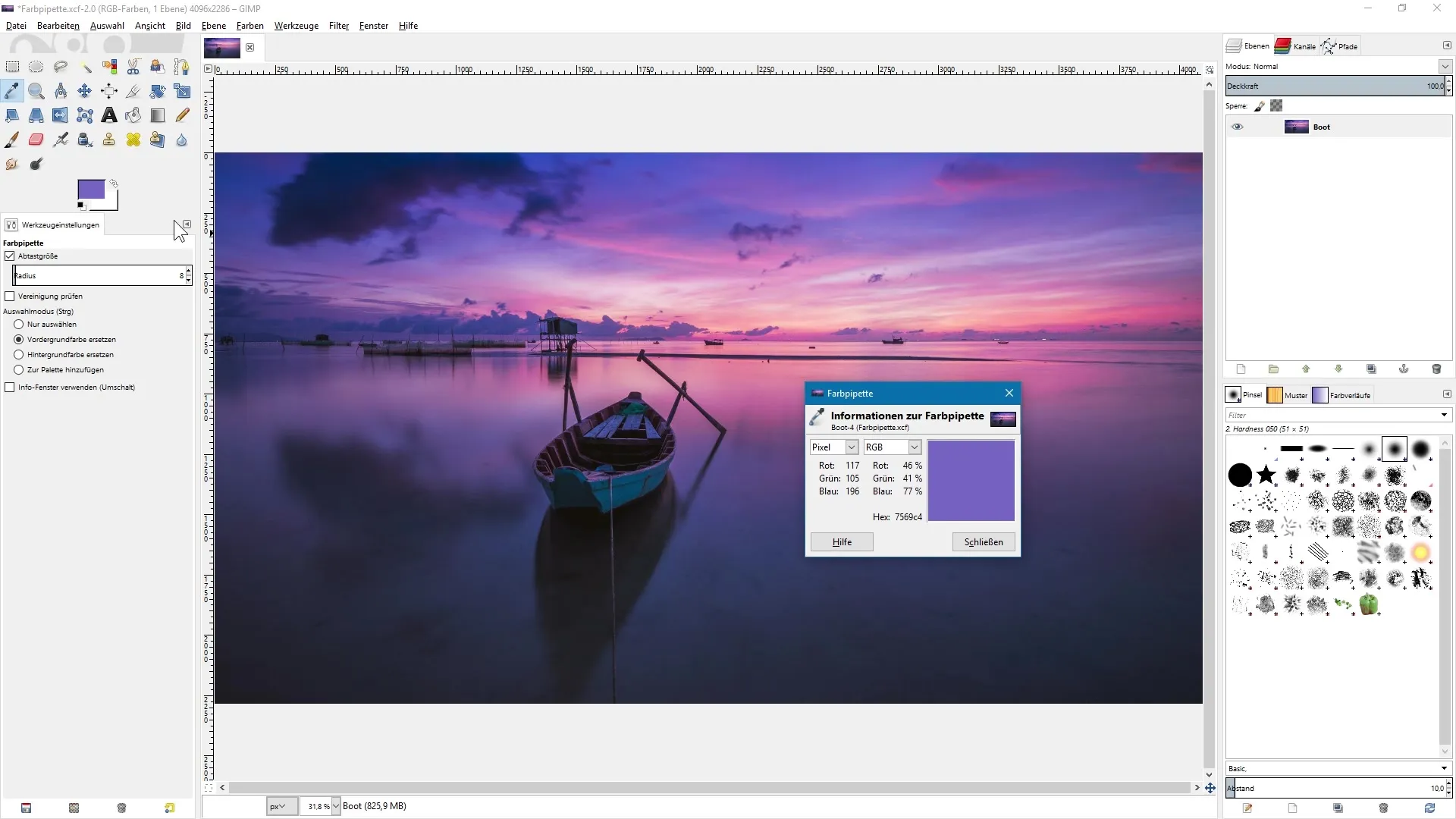 GIMP Cuentagotas: Tutorial para principiantes para una selección de color precisa