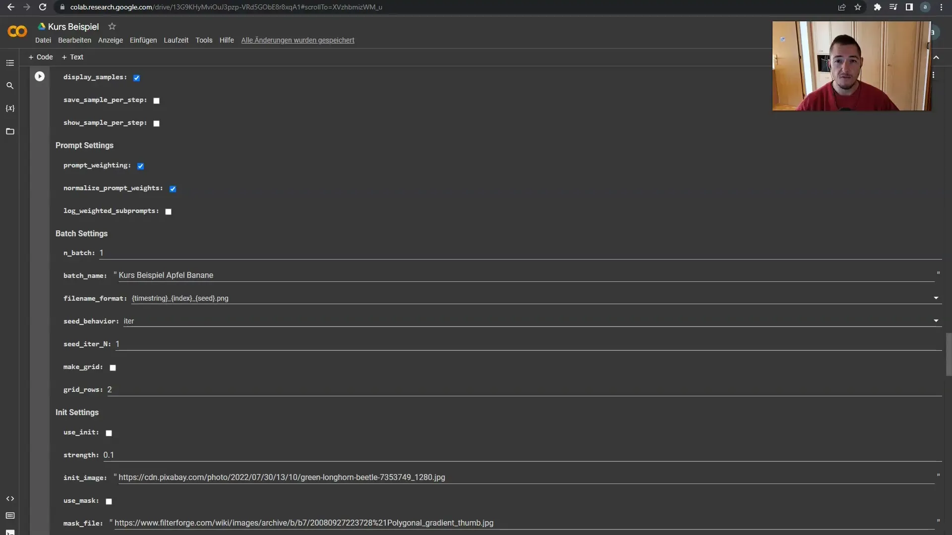 Diffusione stabile del Deforum: Utilizzo efficace delle impostazioni prompt e batch