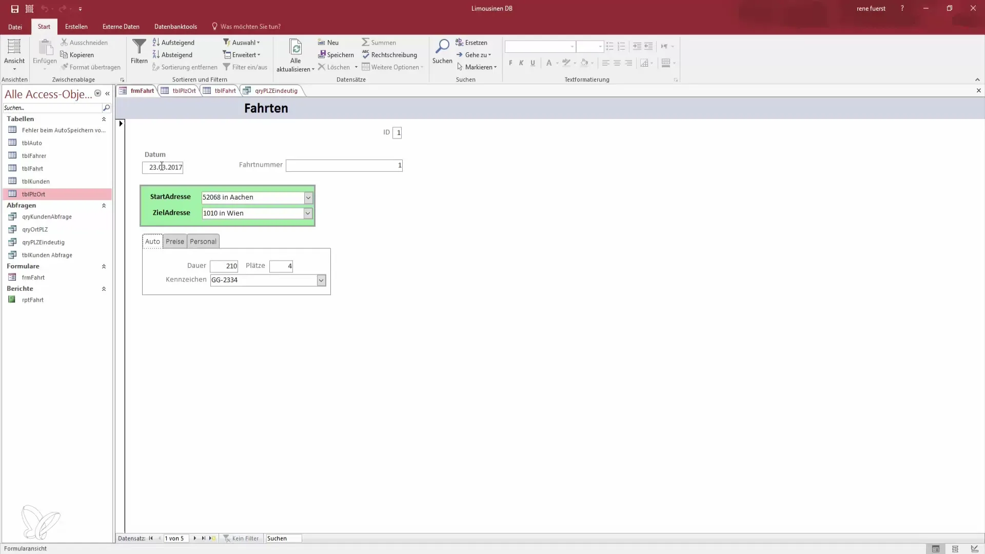 Schede in Access – Ottimale organizzazione dei moduli