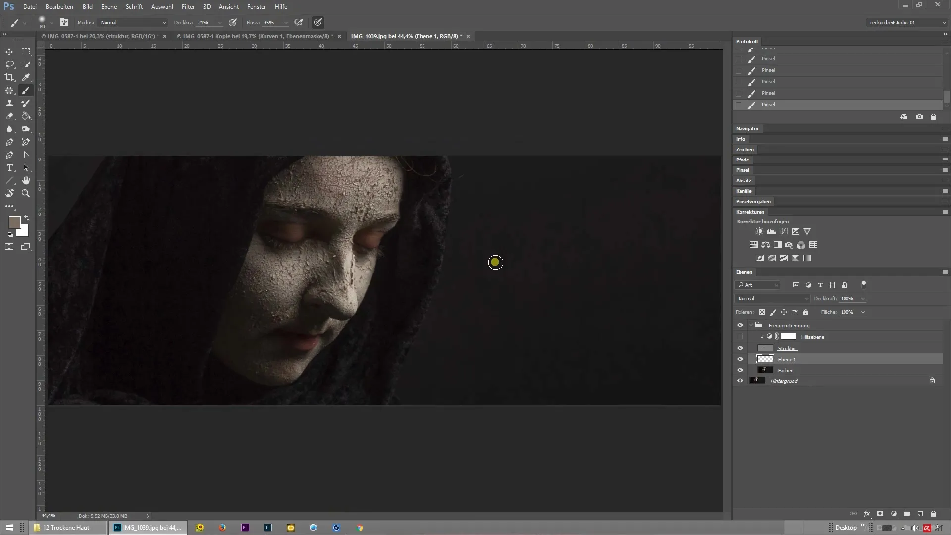 Huidretouche met frequentiescheiding in Photoshop