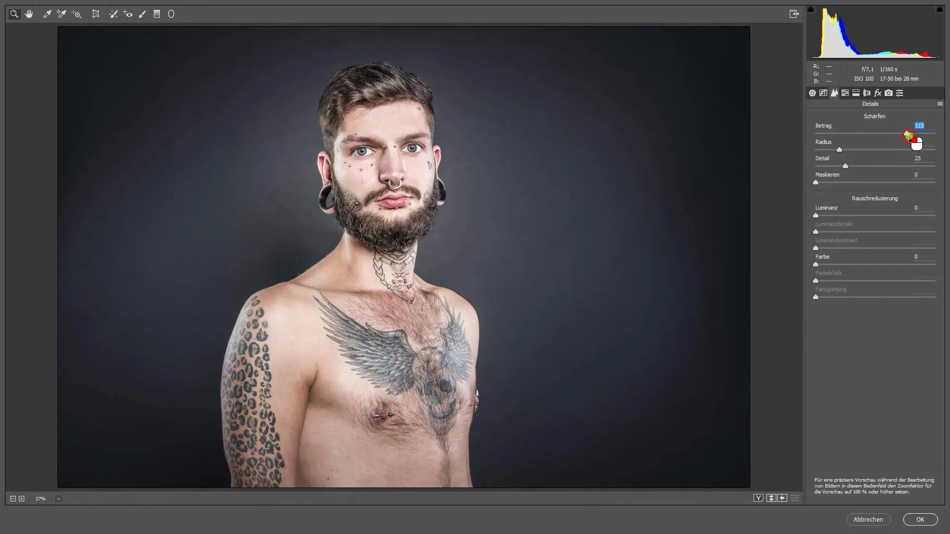 Gestructureerde afbeeldingbewerking met frequentiescheiding in Photoshop