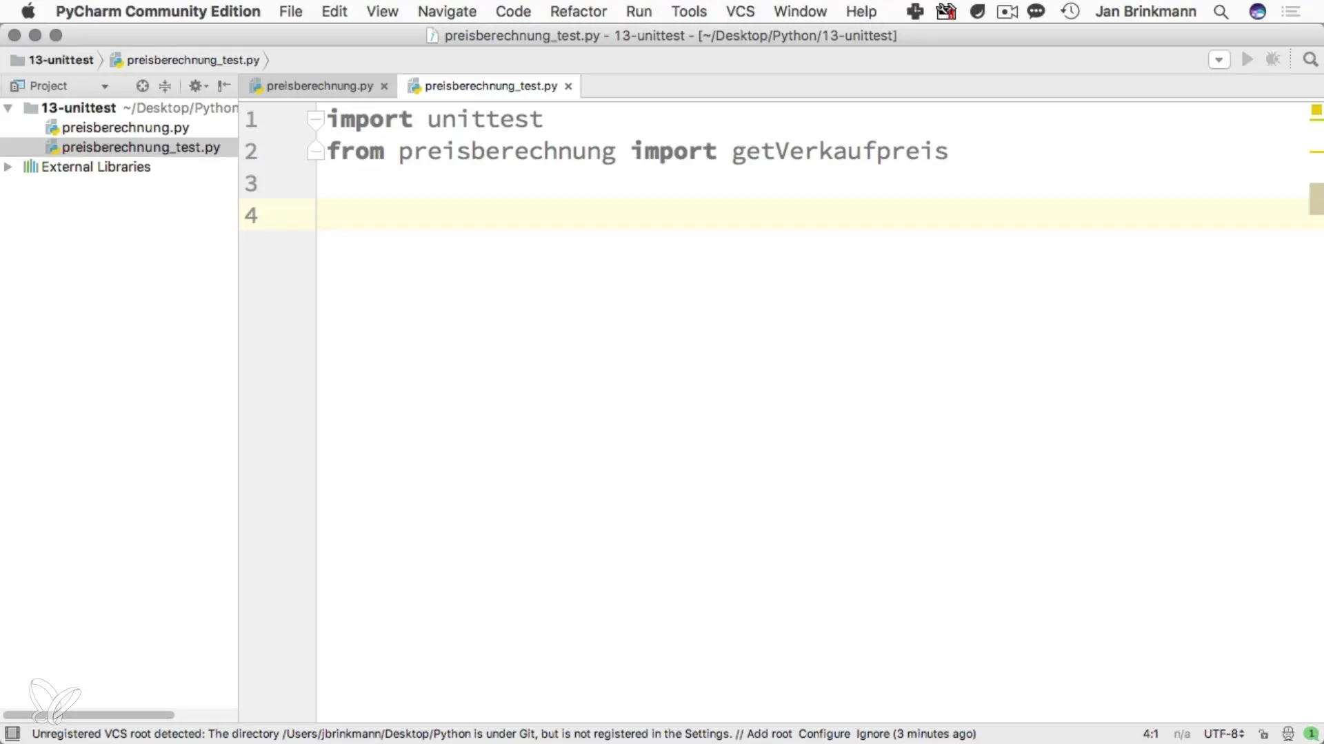 Python Unit-Test grundlæggende: Din indgang