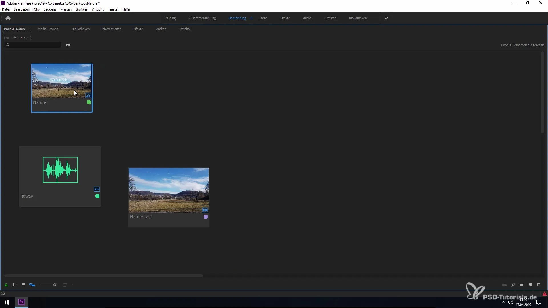 Utilizzare la Freiformansicht in Premiere Pro CC 2019