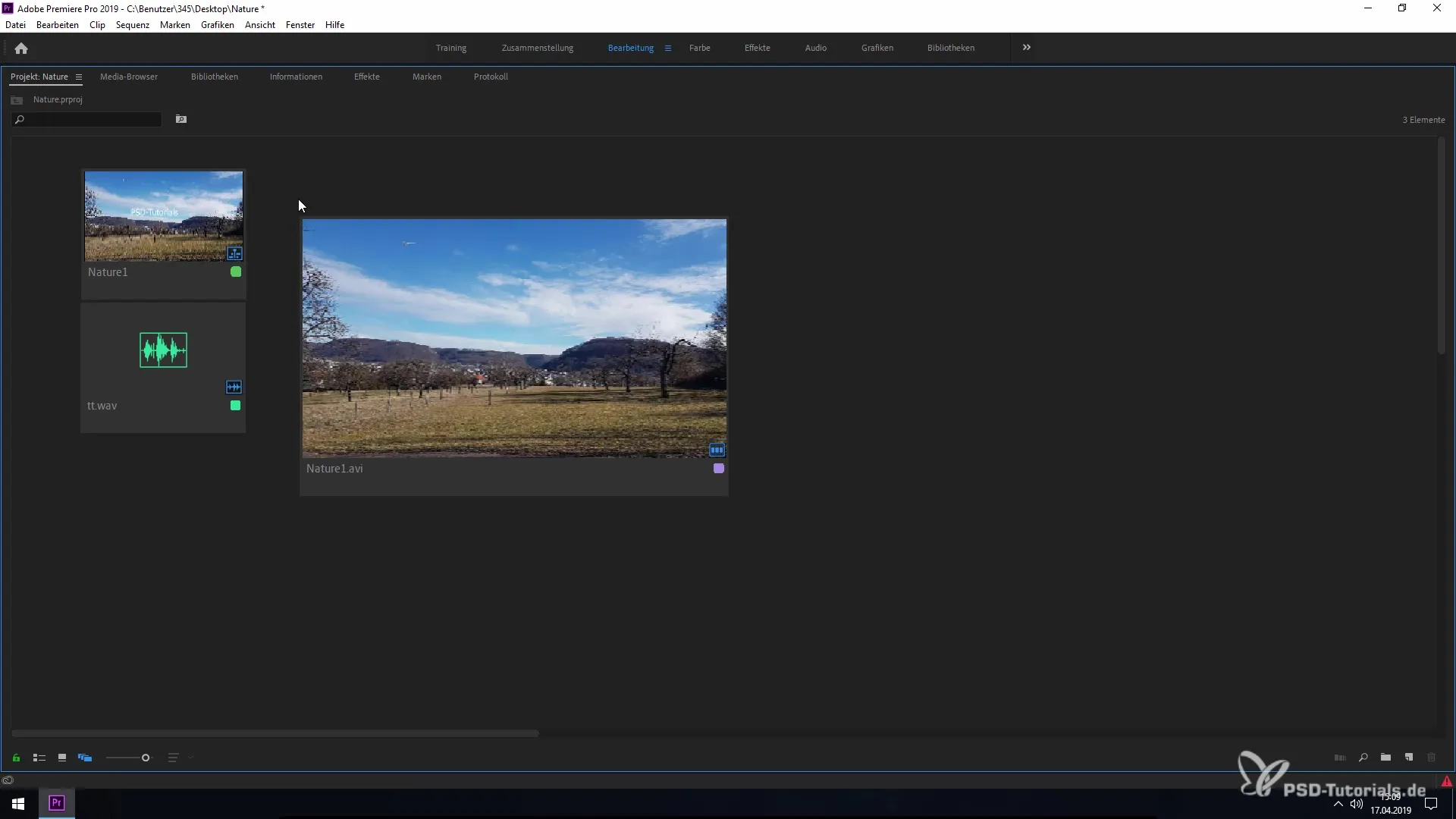 Utilizzare la Freiformansicht in Premiere Pro CC 2019