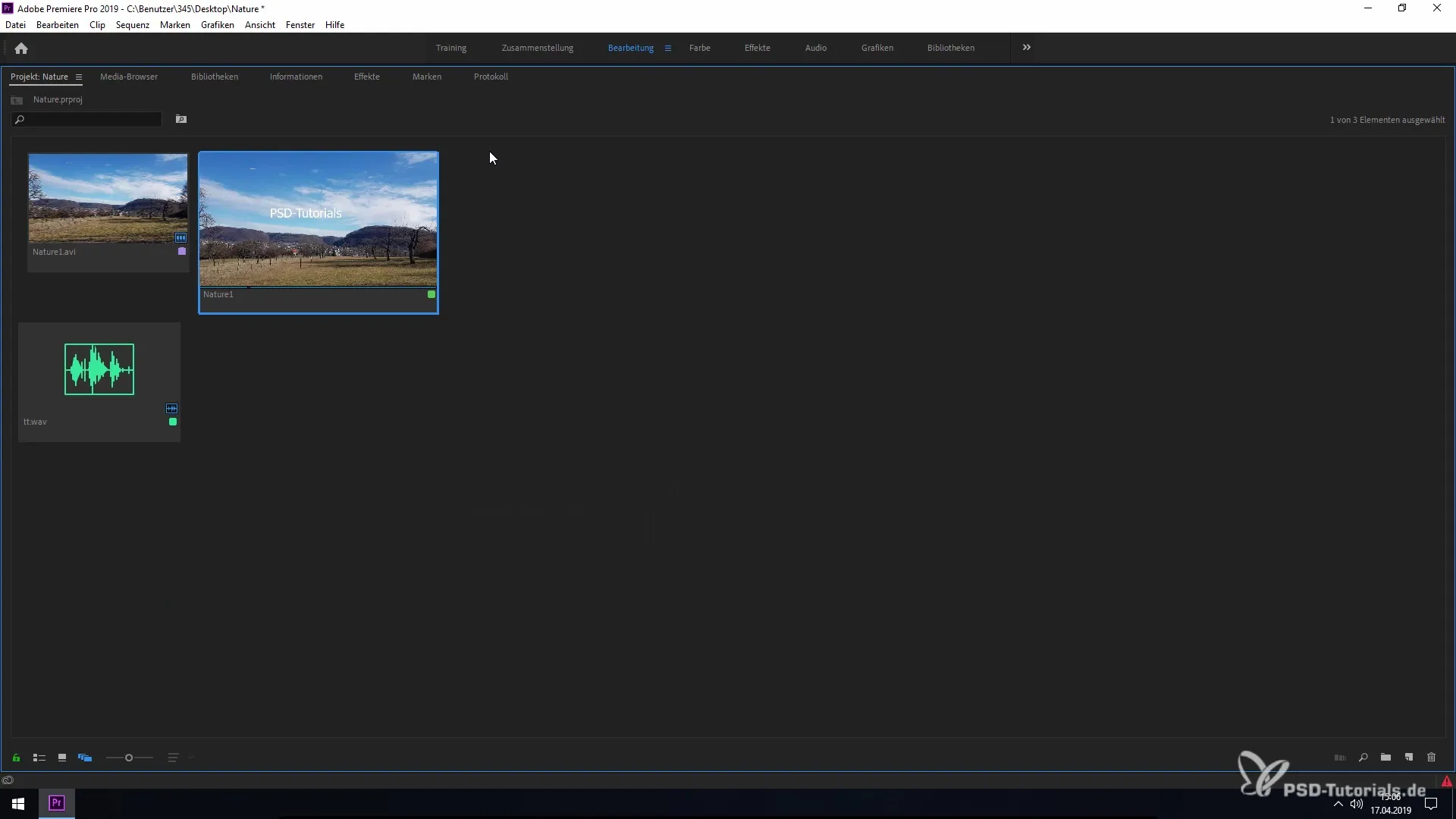 Utilizzare la Freiformansicht in Premiere Pro CC 2019