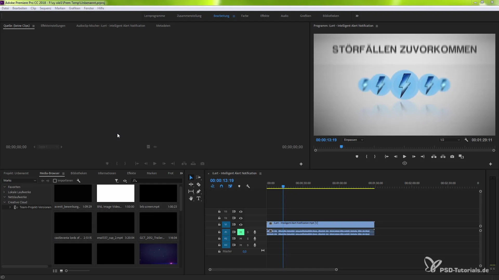 Gestire in modo efficiente i modelli di animazione in Premiere Pro CC 2018