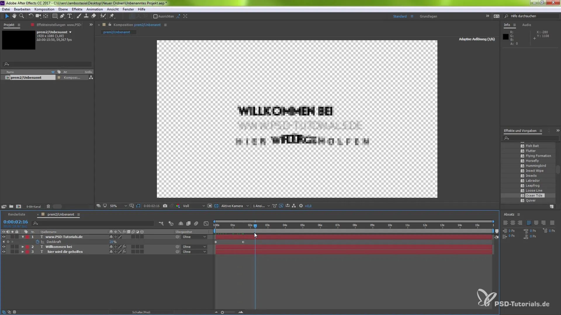 Using impressive live text templates in Premiere Pro CC 2017