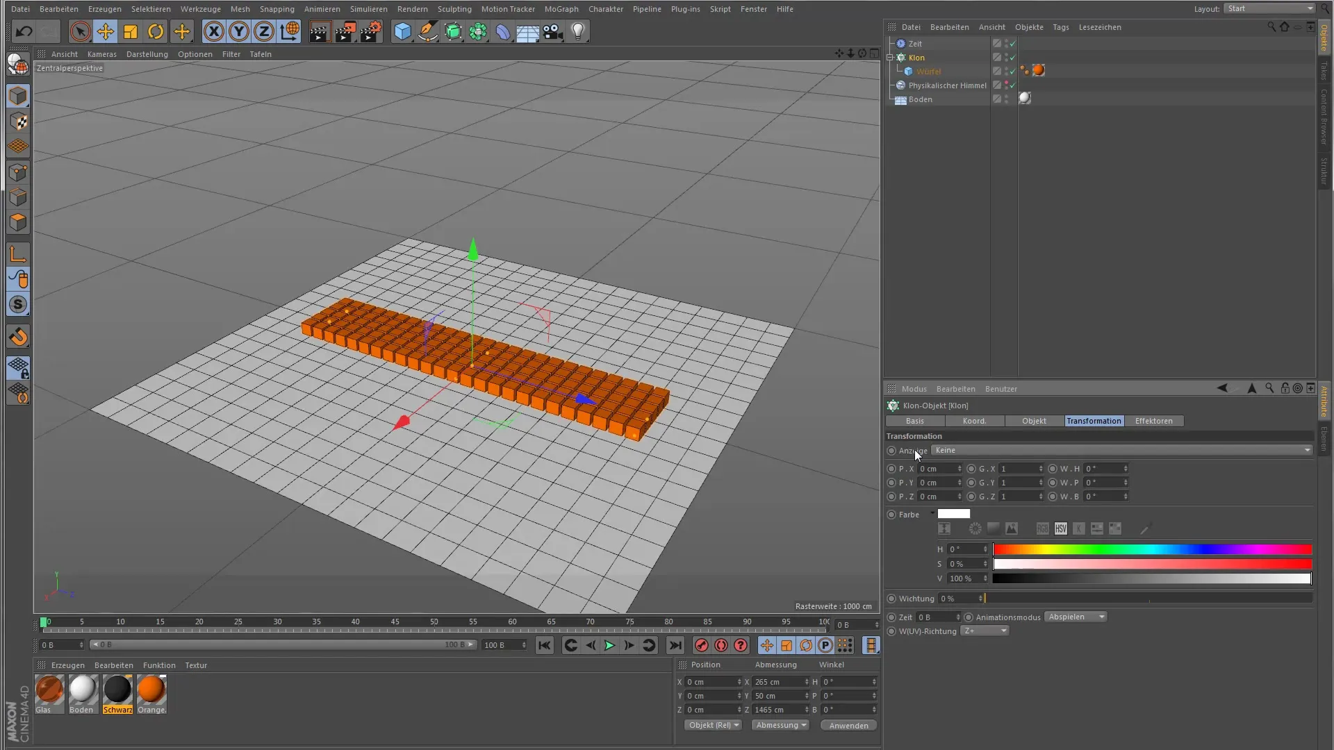 Effektor temporel dans Cinema 4D : Plongée dans des animations simples