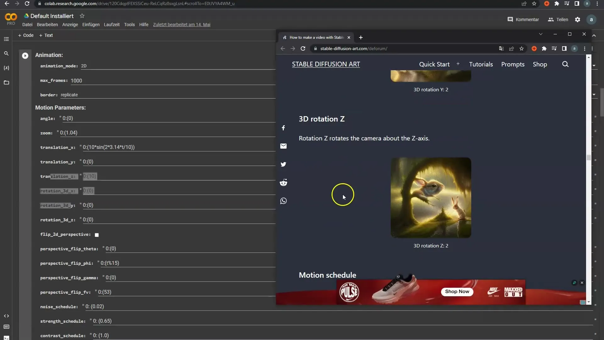 Création efficace d'animations dans Deforum Stable Diffusion
