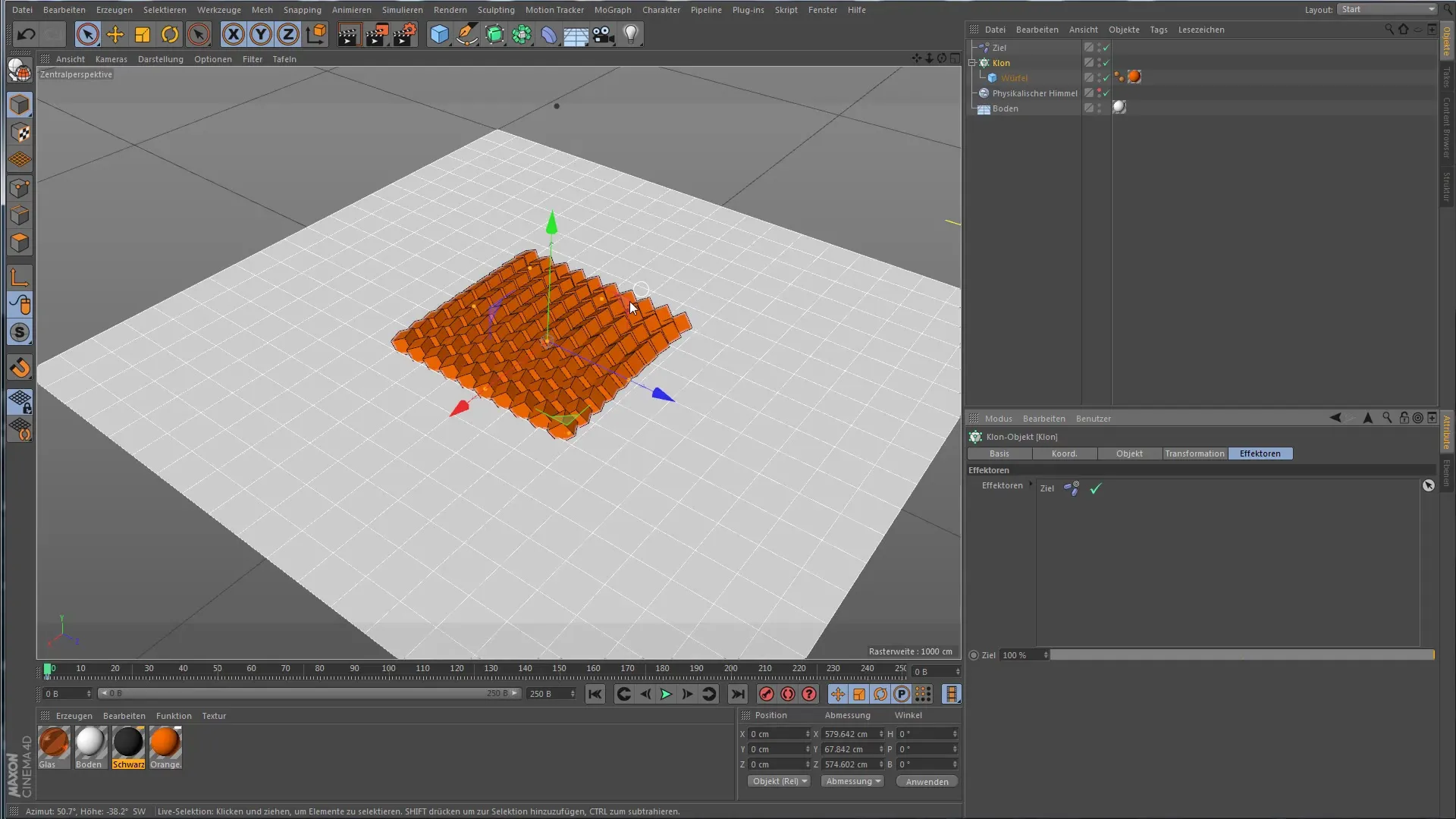 Utilizzare l'obiettivo-effettore in Cinema 4D per animazioni creative