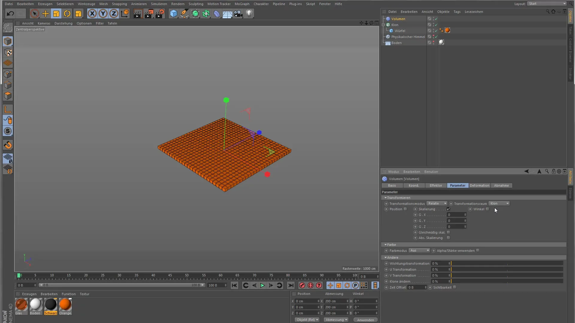 Utilizzare efficacemente l'effettore di volume in Cinema 4D