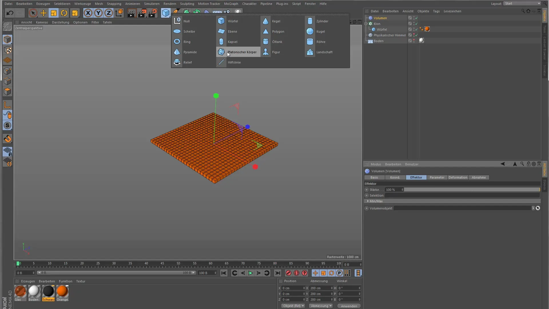 Utilizzare efficacemente il Volumen-Effektor in Cinema 4D
