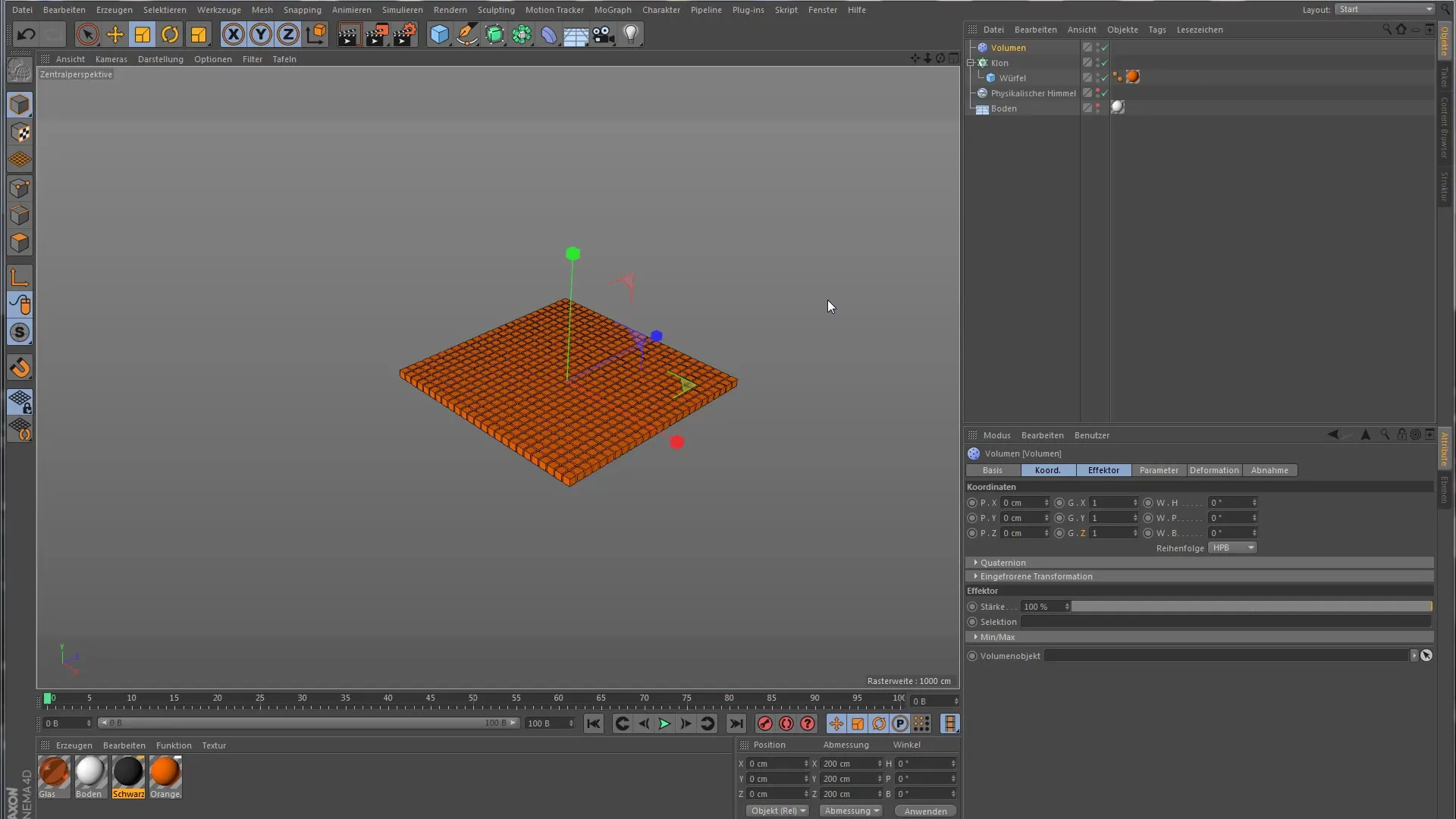 Utilizzare efficacemente il Volumen-Effektor in Cinema 4D