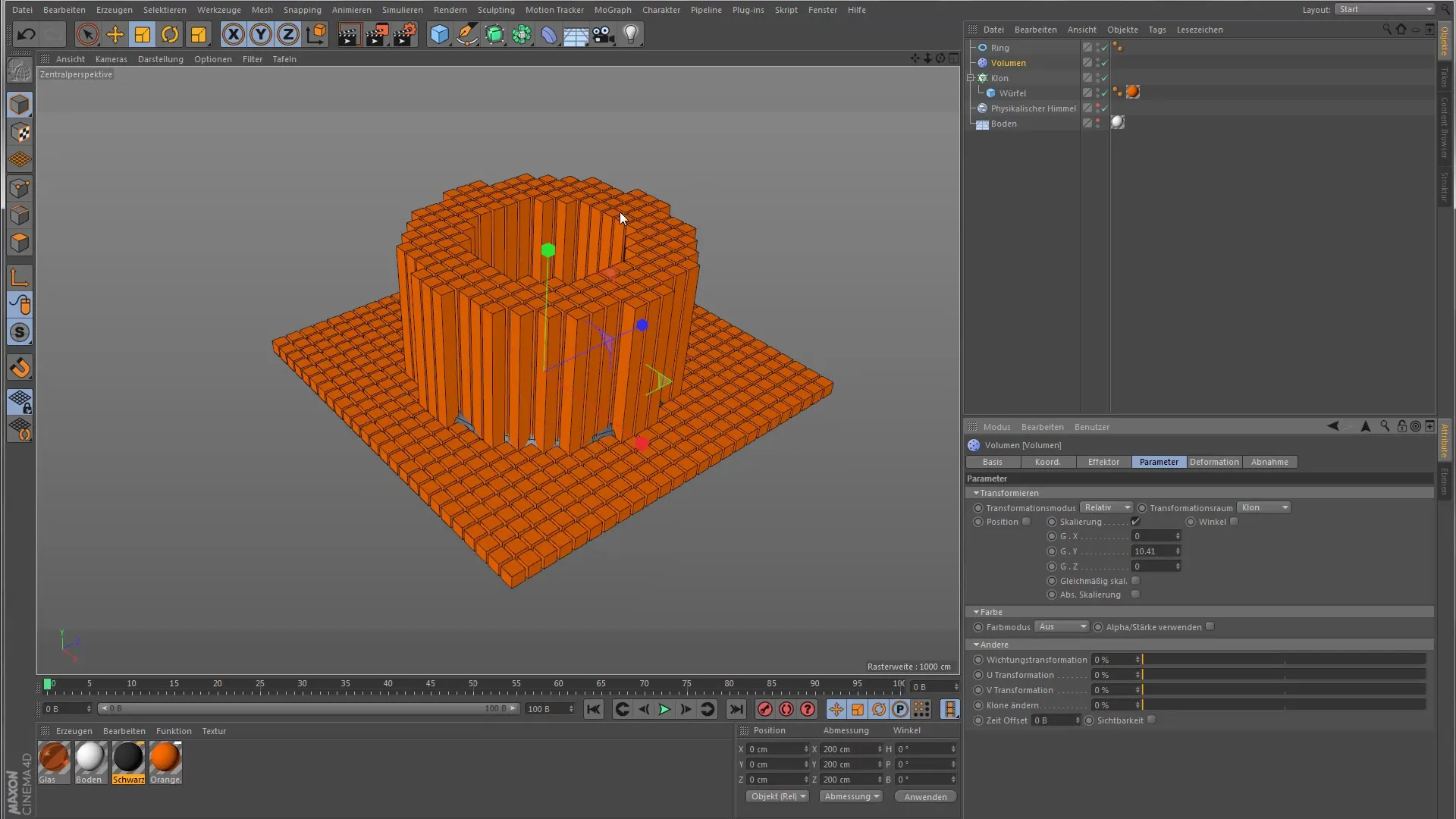 Utilizzare efficacemente il Volumen-Effektor in Cinema 4D