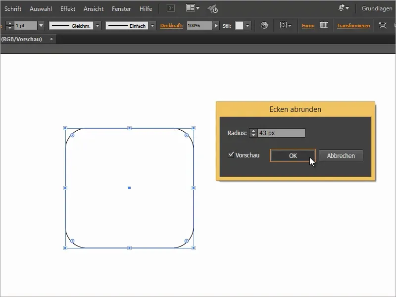 Patarimai ir gudrybės naudojant „Adobe Illustrator“: apvalūs kampai - trys galimybės.