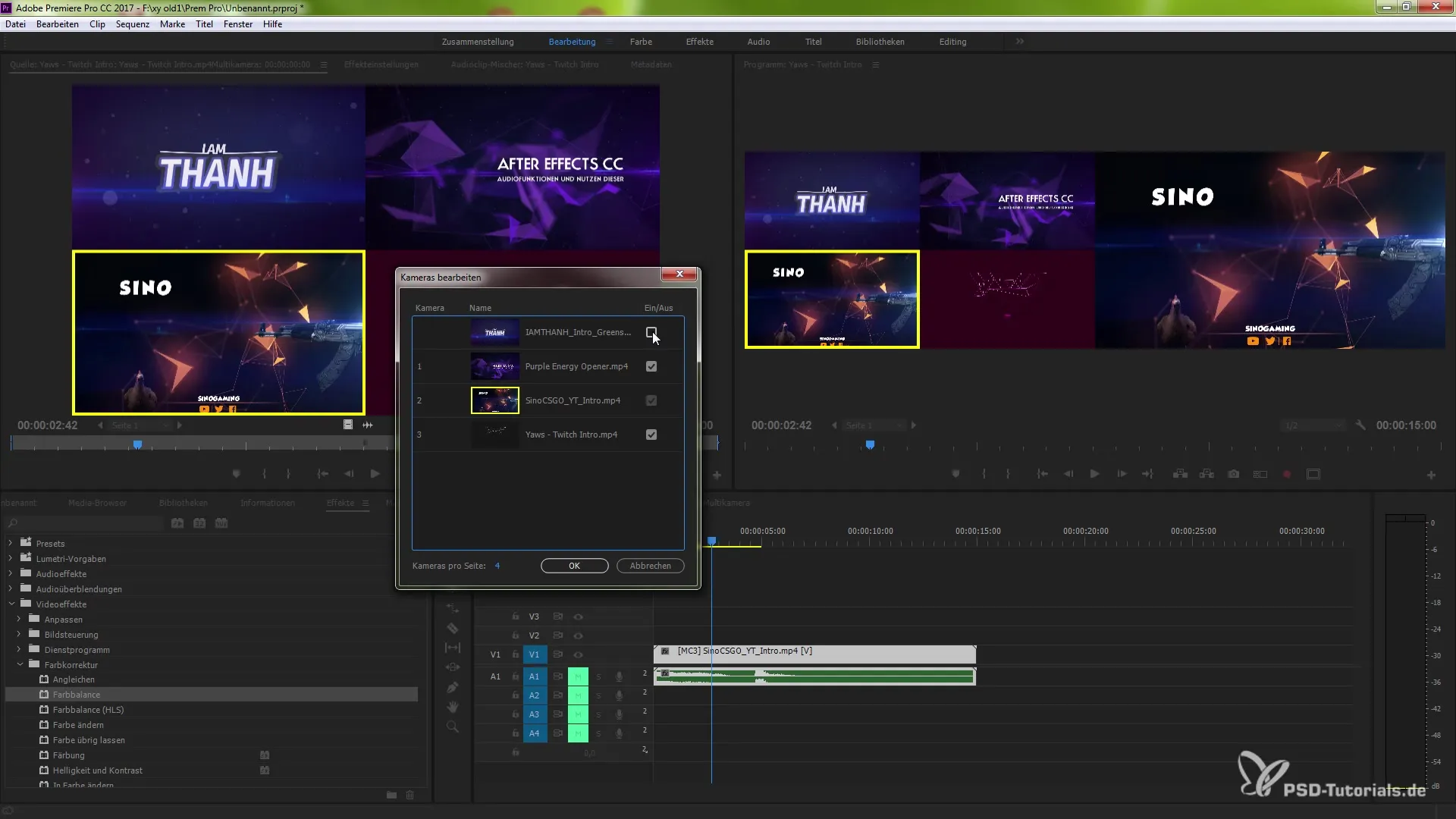 Optimizarea fluxului de lucru cu multicămera în Premiere Pro 7.1