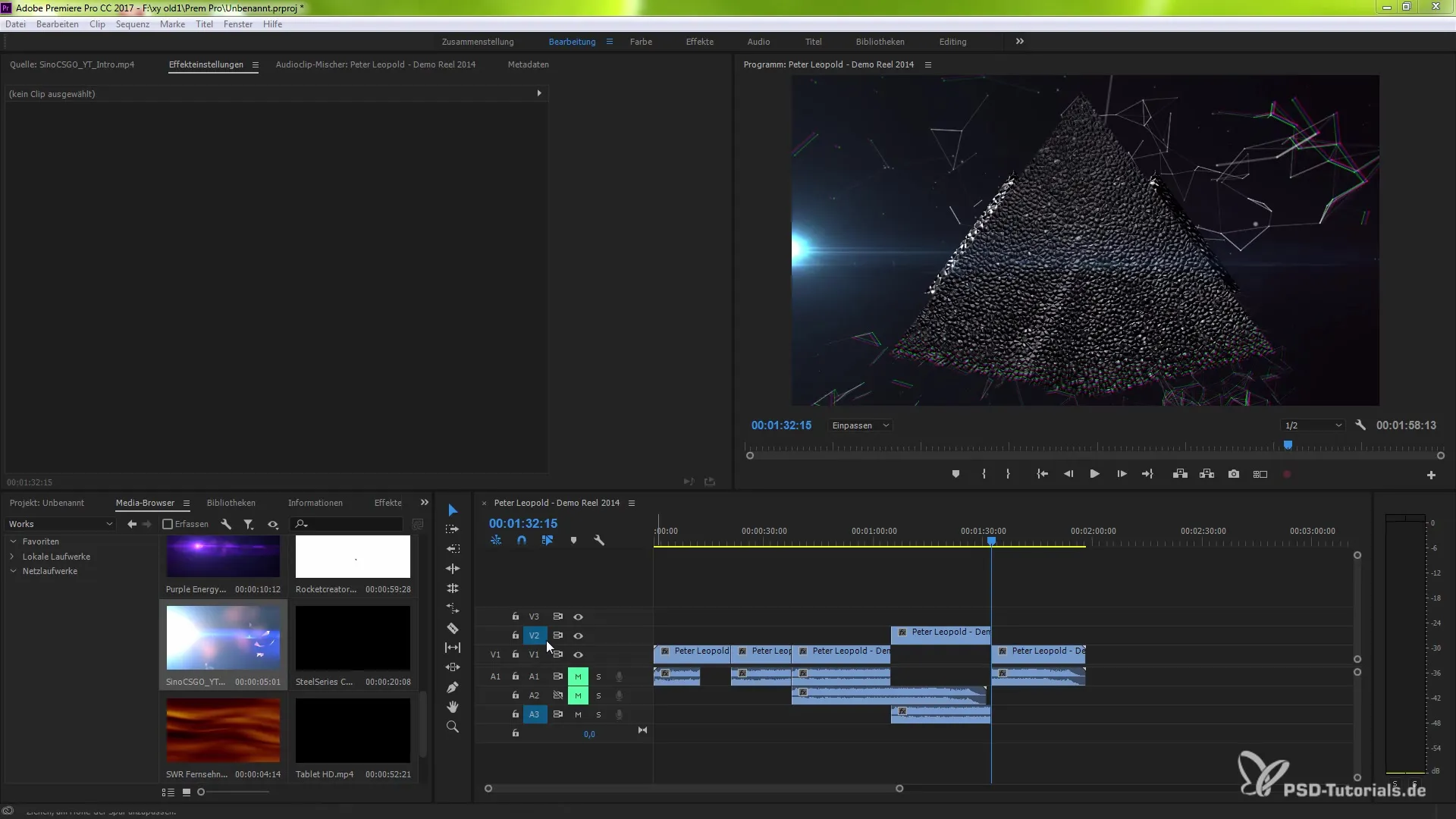 Avotu-patchošana un mērķa virzīšana programmā Premiere Pro CC