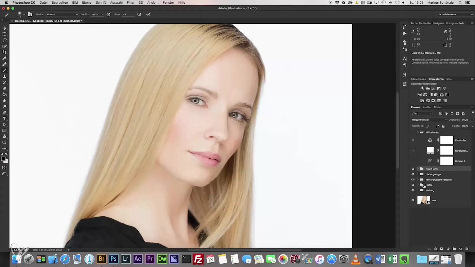 Dodge-and-Burn technique for headshot photography