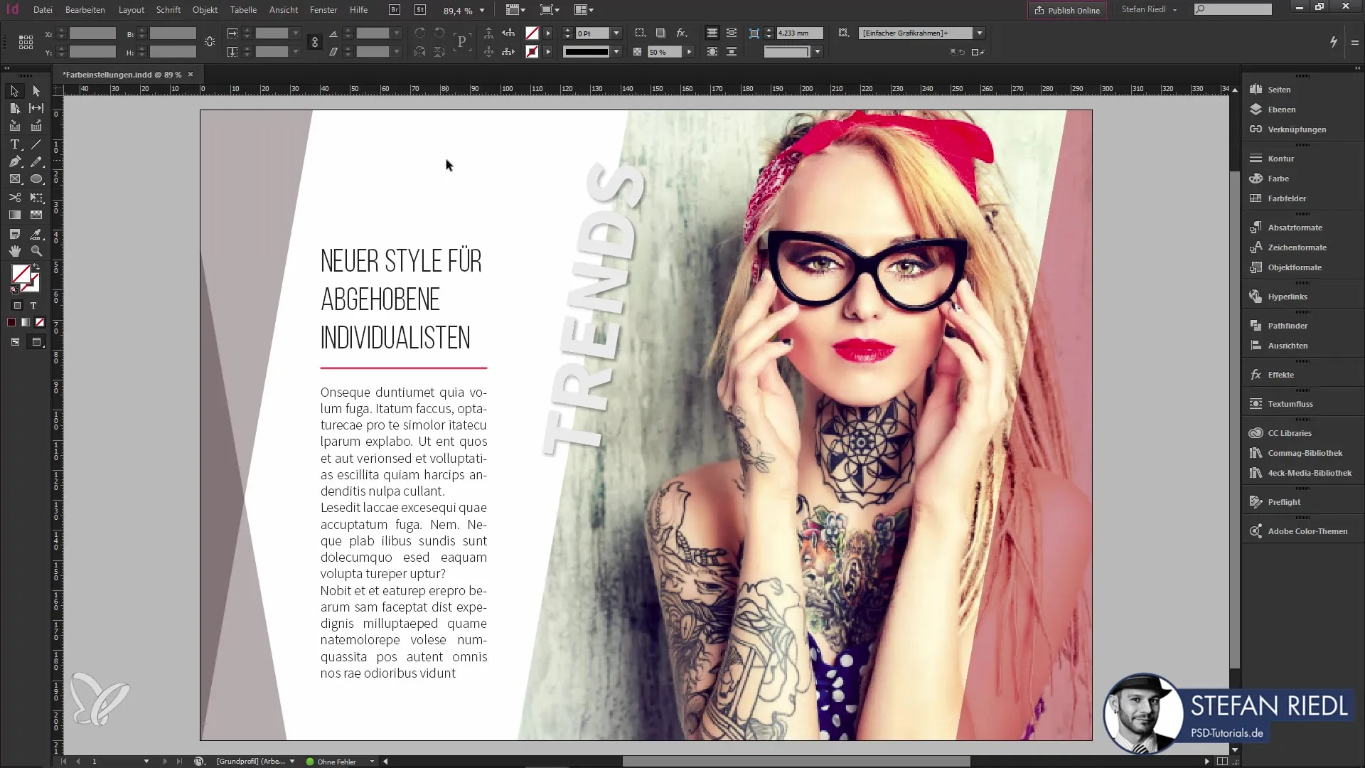 Generare automaticamente tavolozze di colori in InDesign CC 2014.1