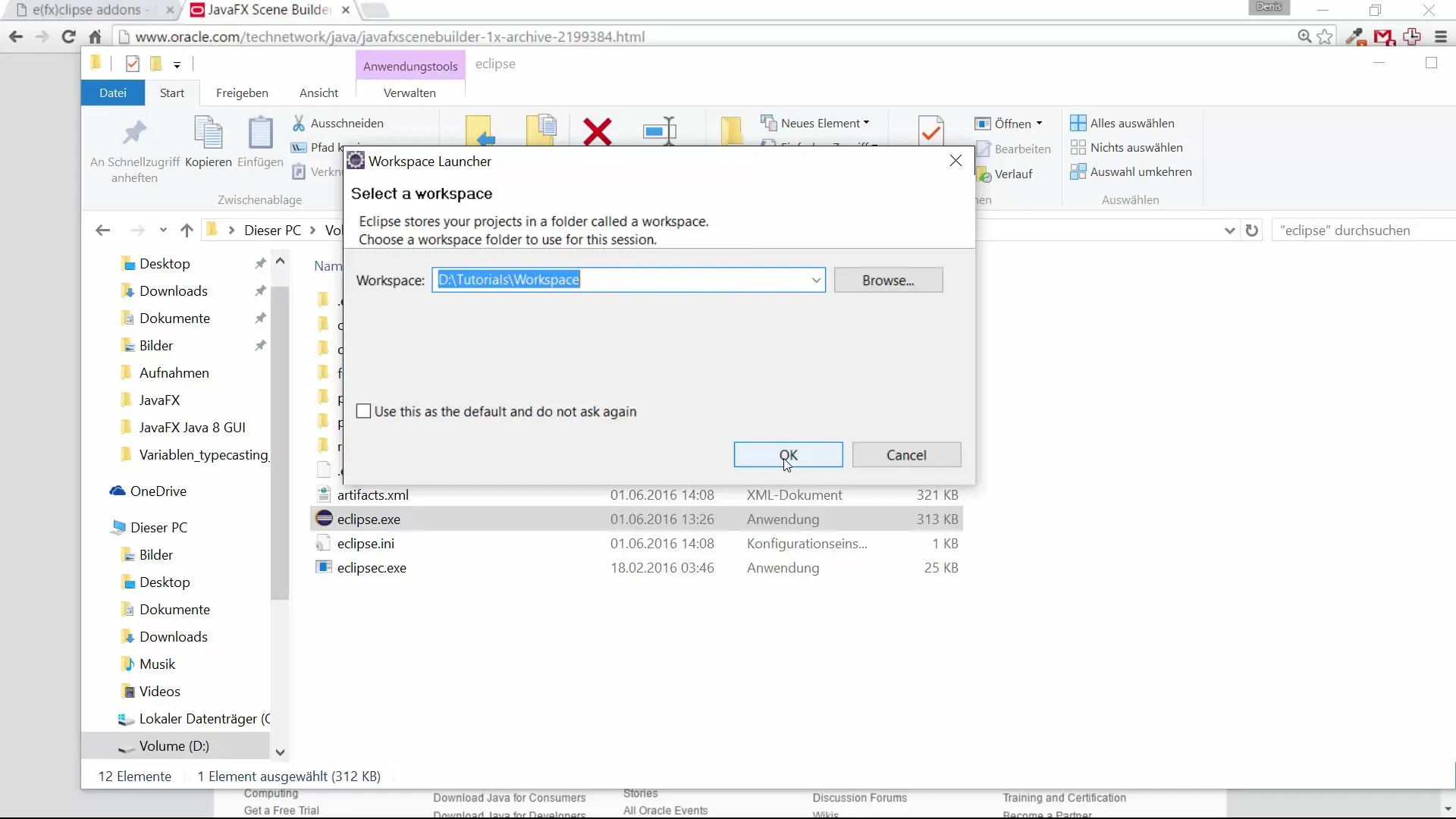 Installation von JavaFX und Eclipse für GUI-Entwicklung