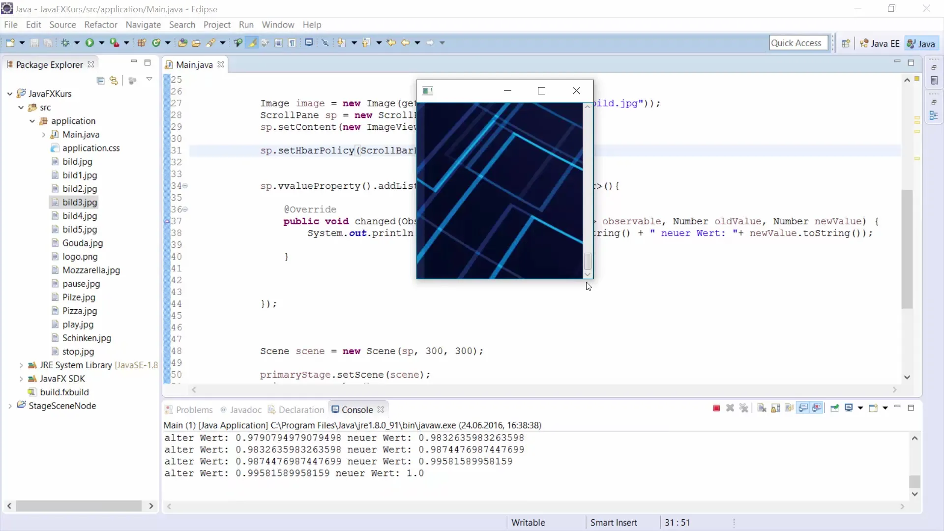 JavaFX ScrollPane: keritava kasutajaliidese rakendamine