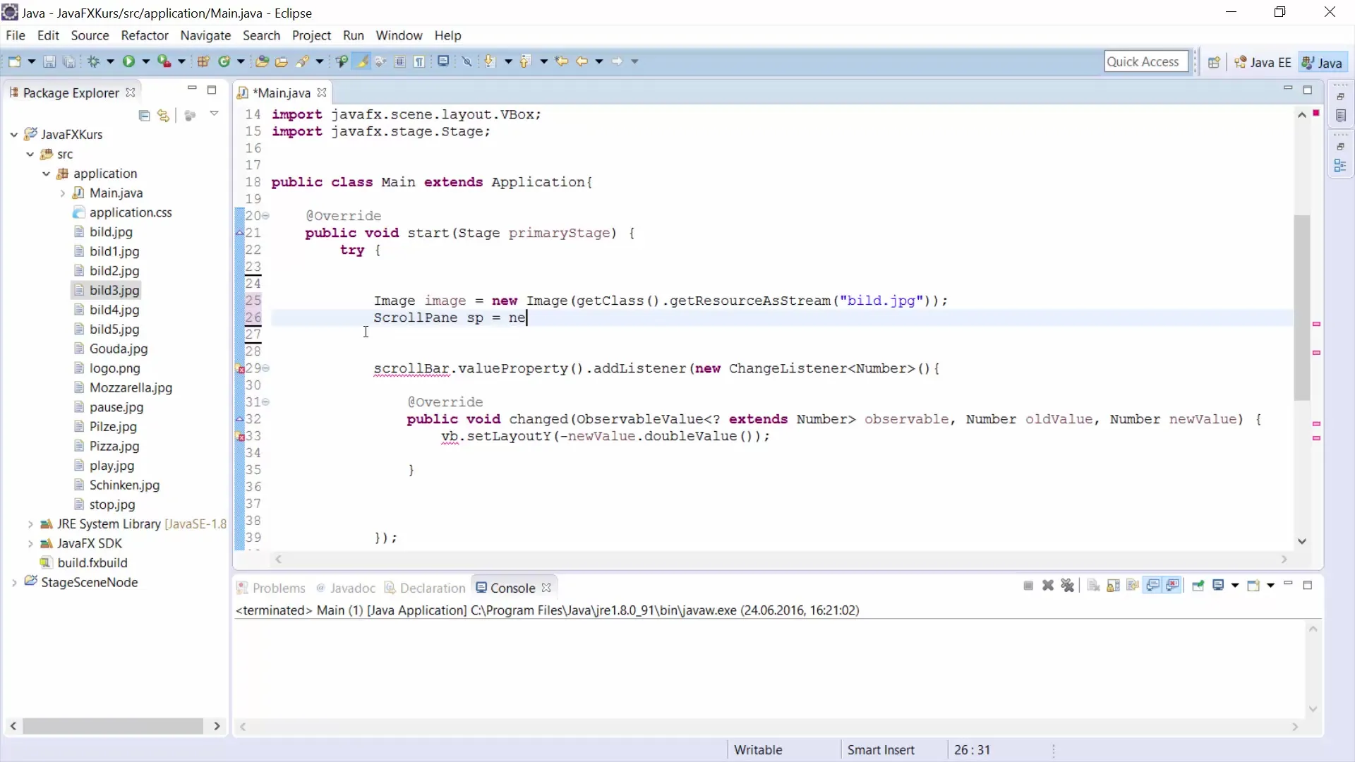 JavaFX ScrollPane: keritava kasutajaliidese rakendamine