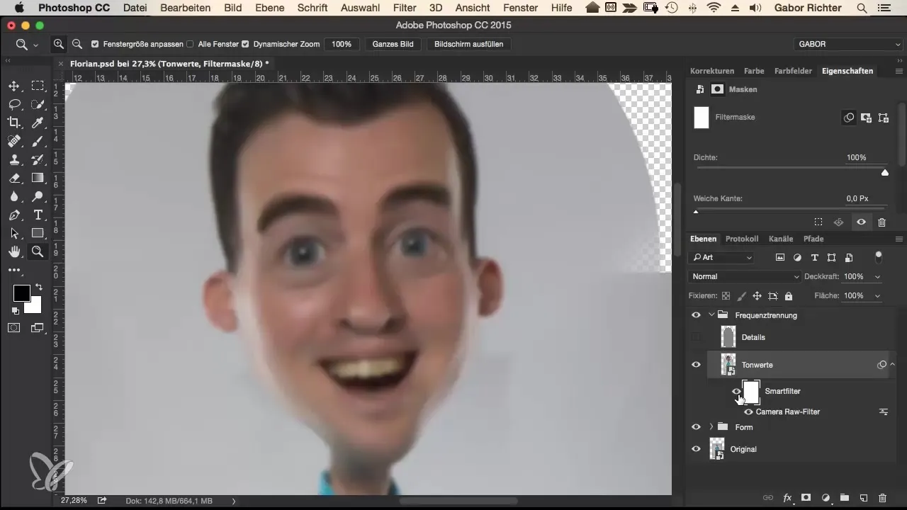 Perfect frequency separation for skin retouching