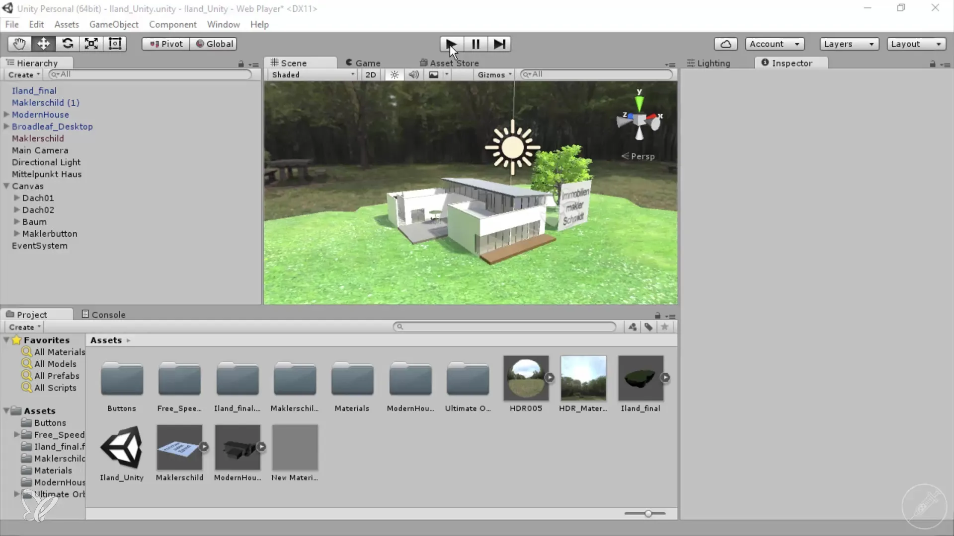 Agregar efectos de cámara para visualizaciones arquitectónicas en Unity