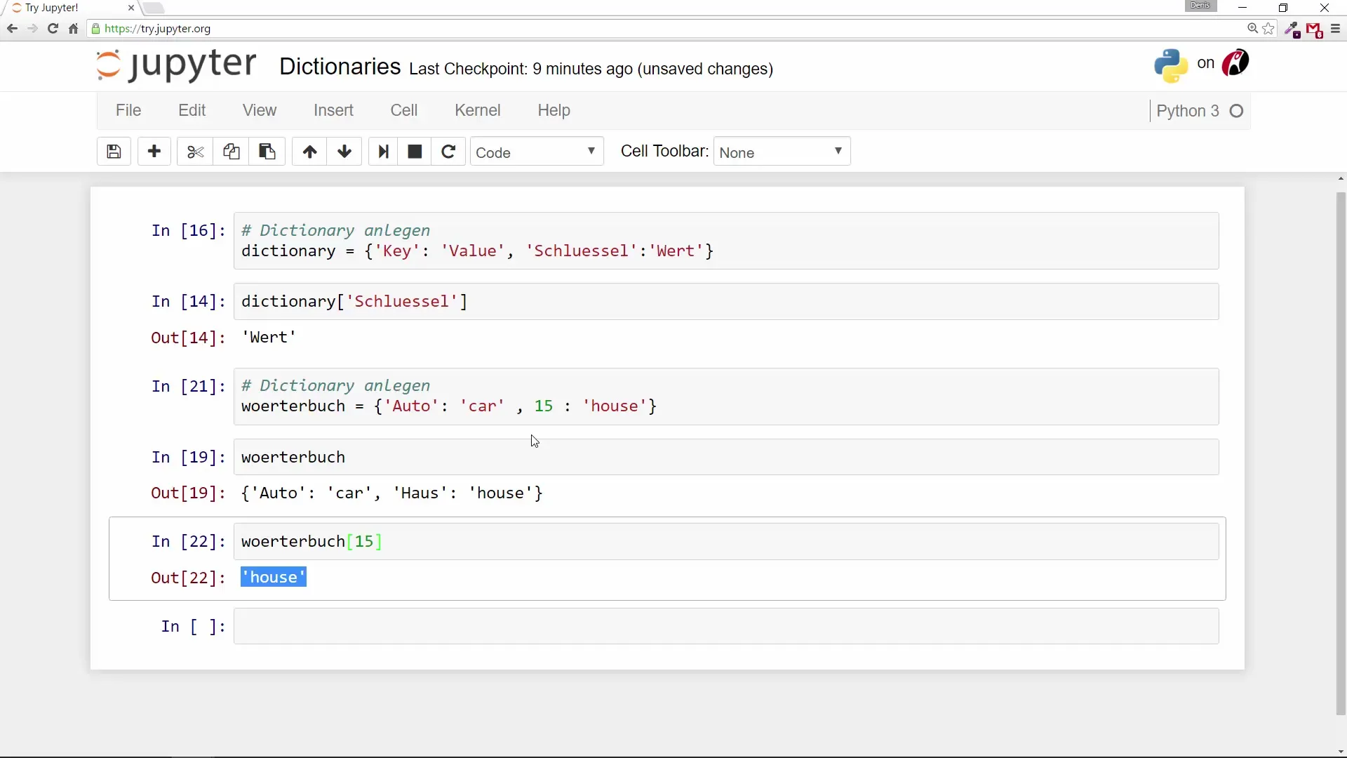Trabalhar de forma eficiente com dictionaries em Python