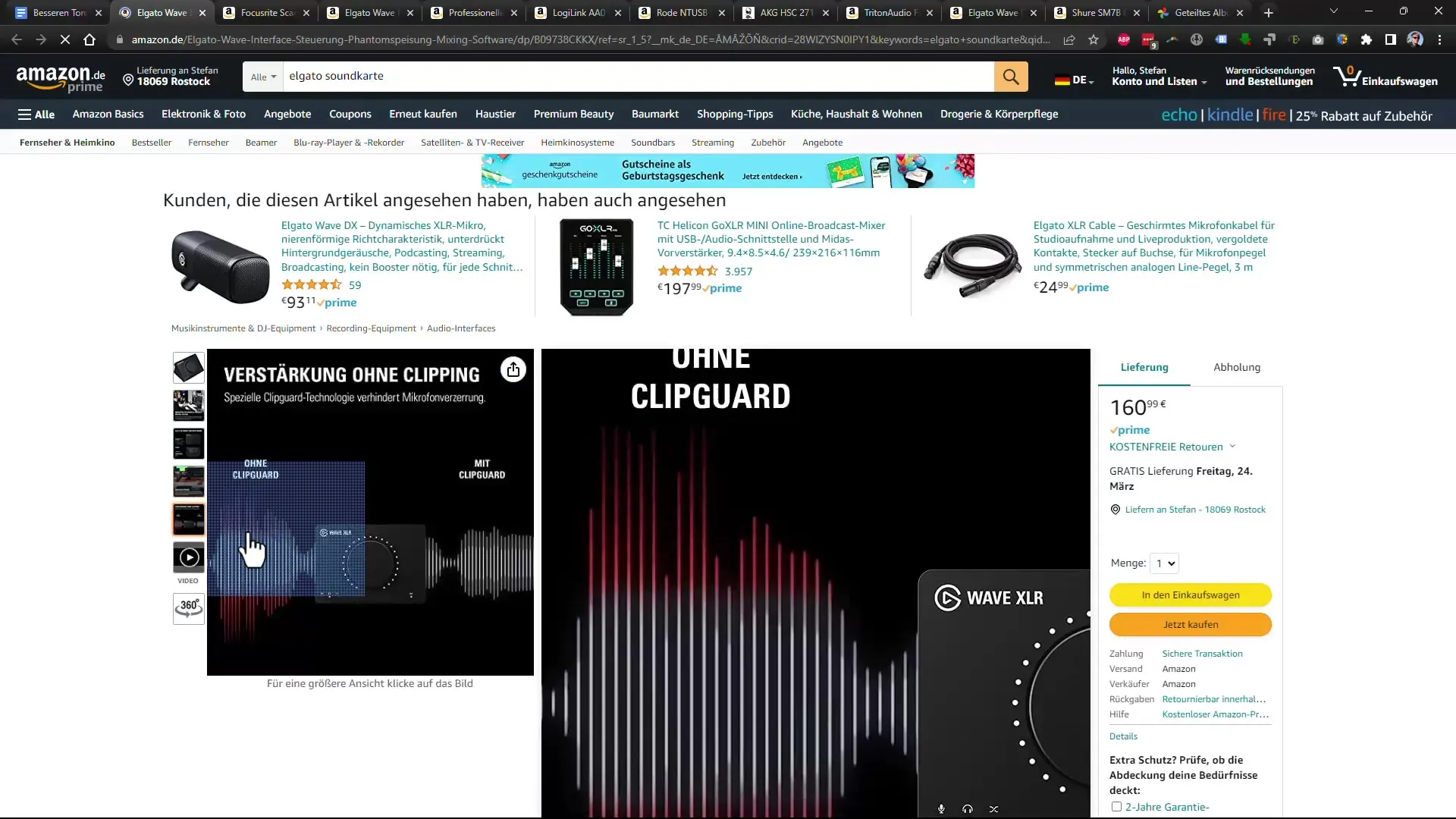 Improving audio recordings: Microphone arm and sound card recommendations