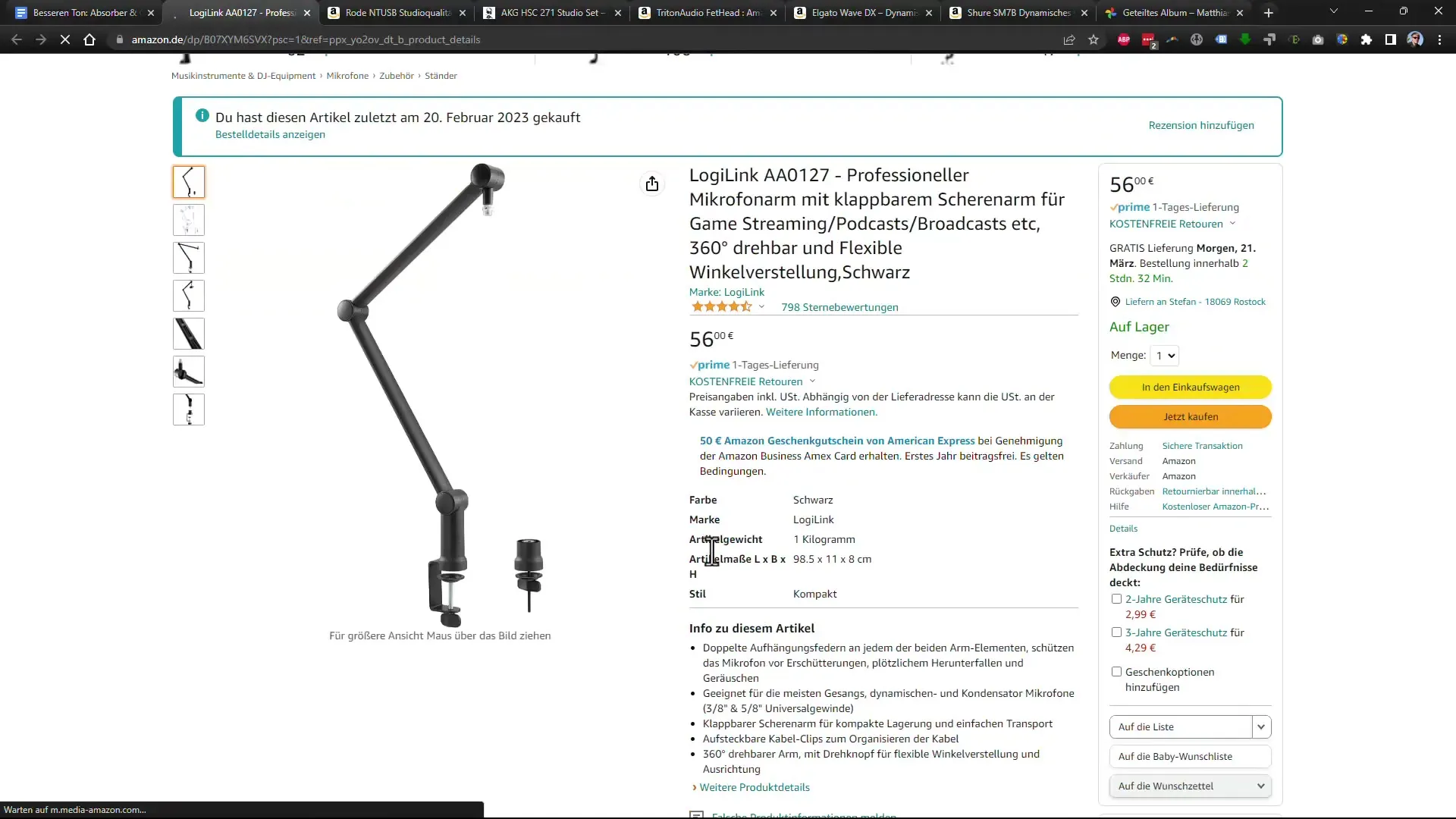 Improving audio recordings: microphone arm and sound card recommendations