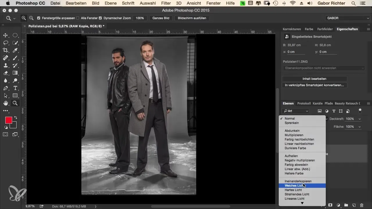 Create shadows professionally in Photoshop for crime looks