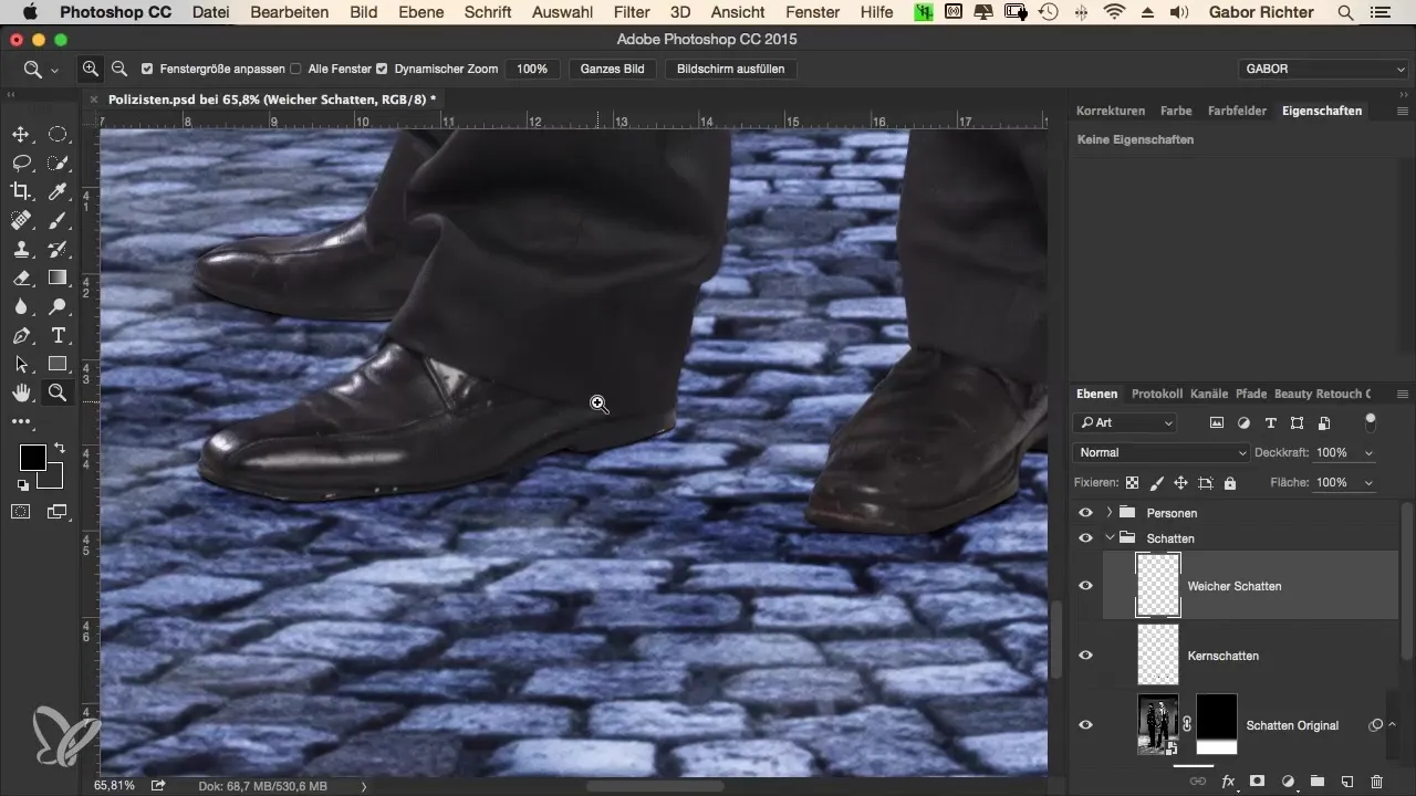 Create shadows professionally in Photoshop for crime looks