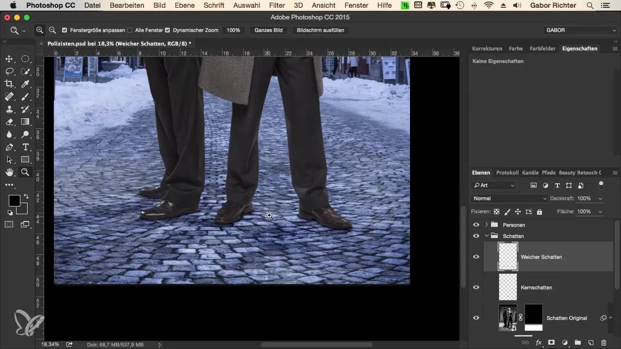 Create shadows professionally in Photoshop for crime looks