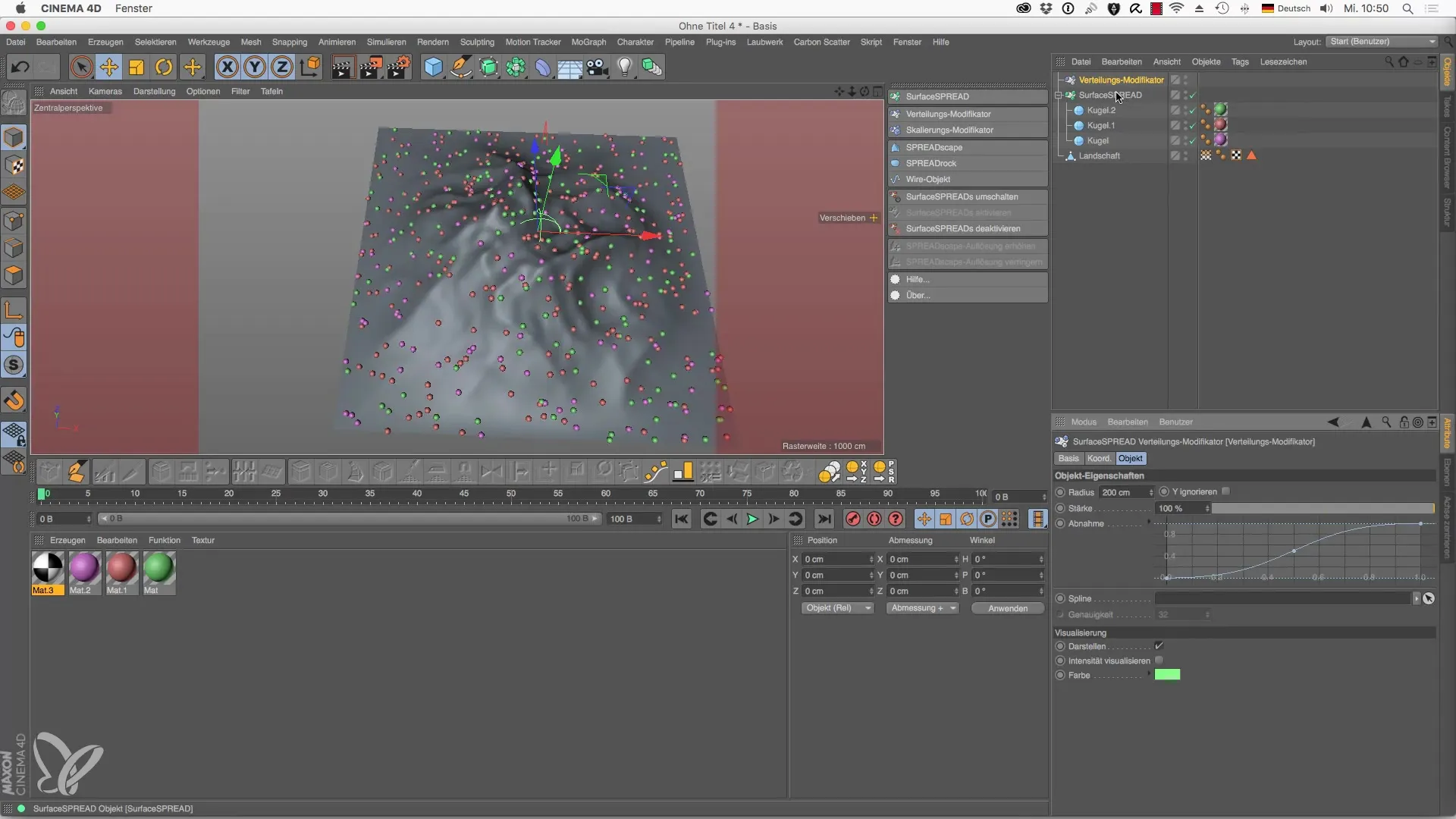 Cinema 4D를 위한 SurfaceSPREAD의 효과적인 사용
