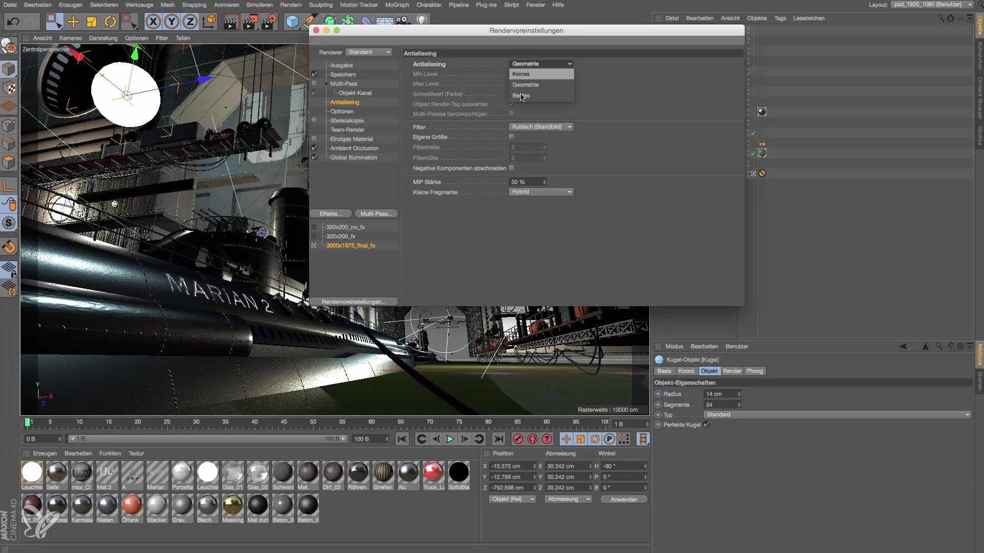 Настройки рендеринга в Cinema 4D для эффективного постпродакшена
