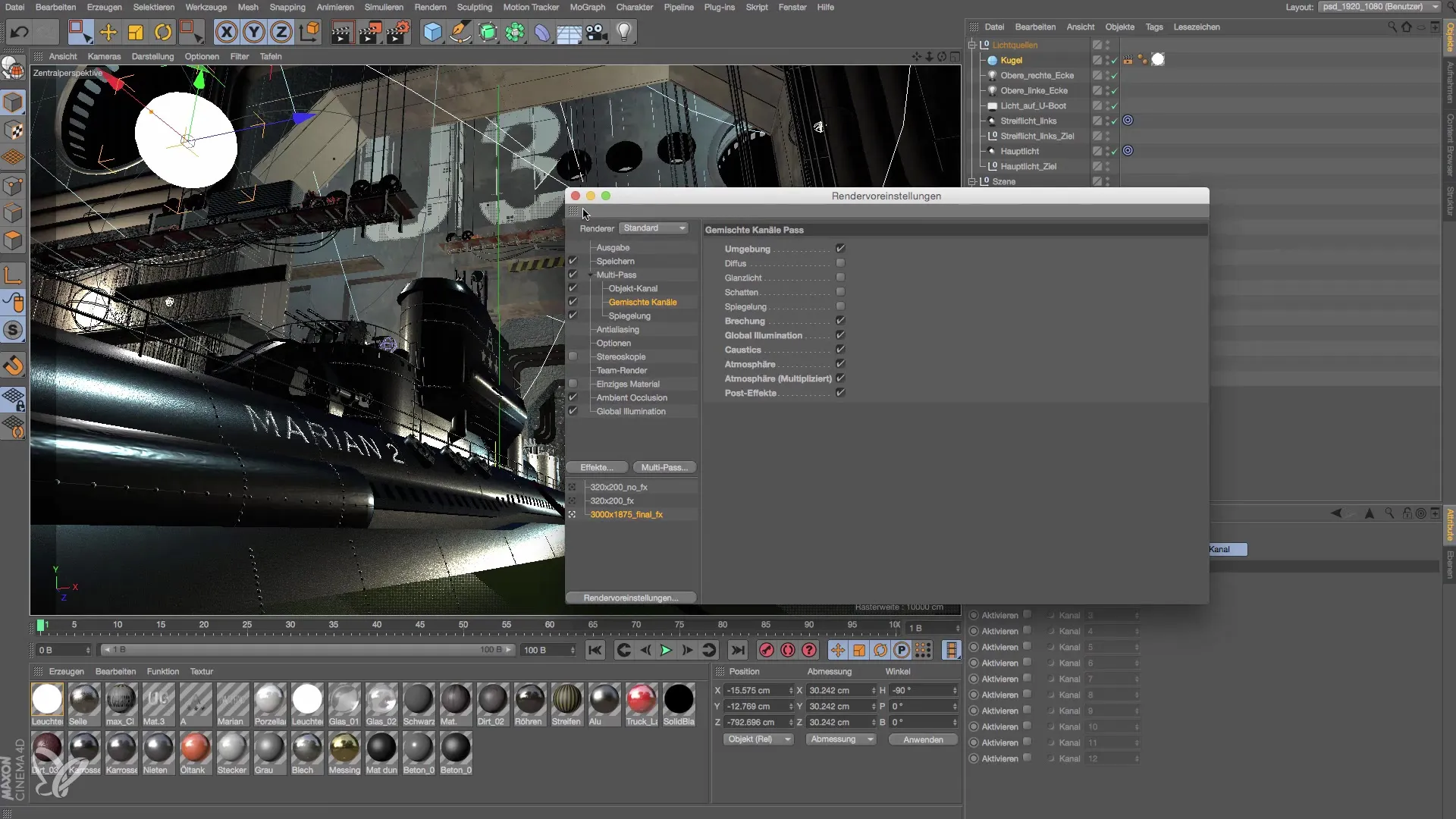 Renderbeállítások a Cinema 4D-ben a hatékony utómunkához Renderbeállítások a Cinema 4D-ben hatékony utómunka érdekében