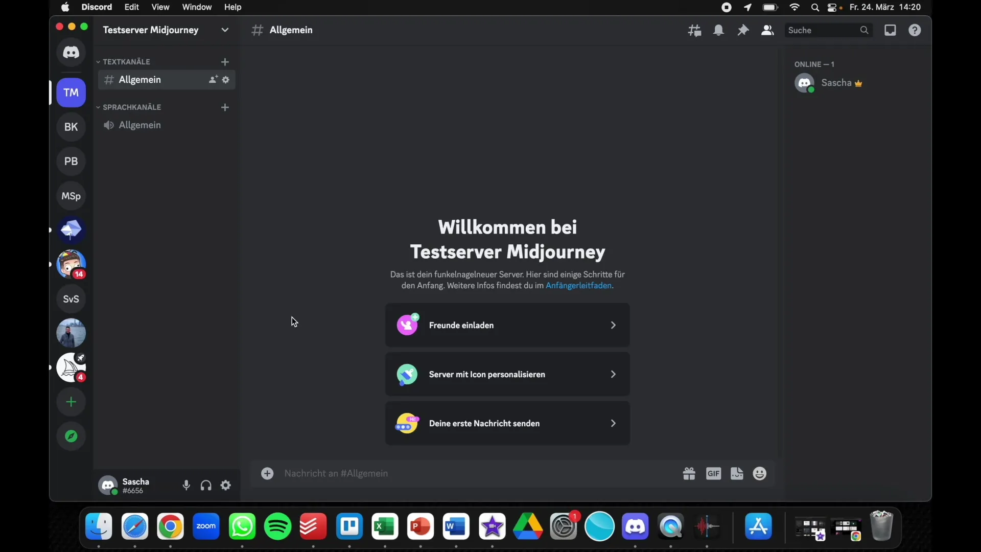 Poprawnie skonfiguruj prywatny serwer Discord dla Midjourney