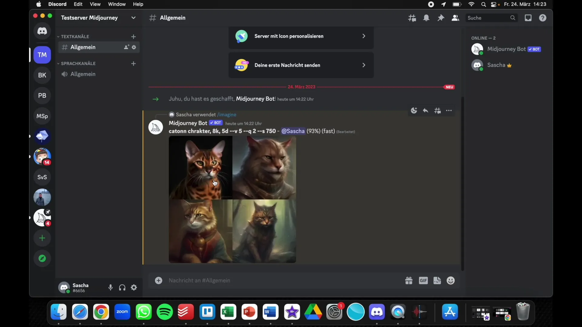 Poprawnie skonfiguruj prywatny serwer Discord dla Midjourney