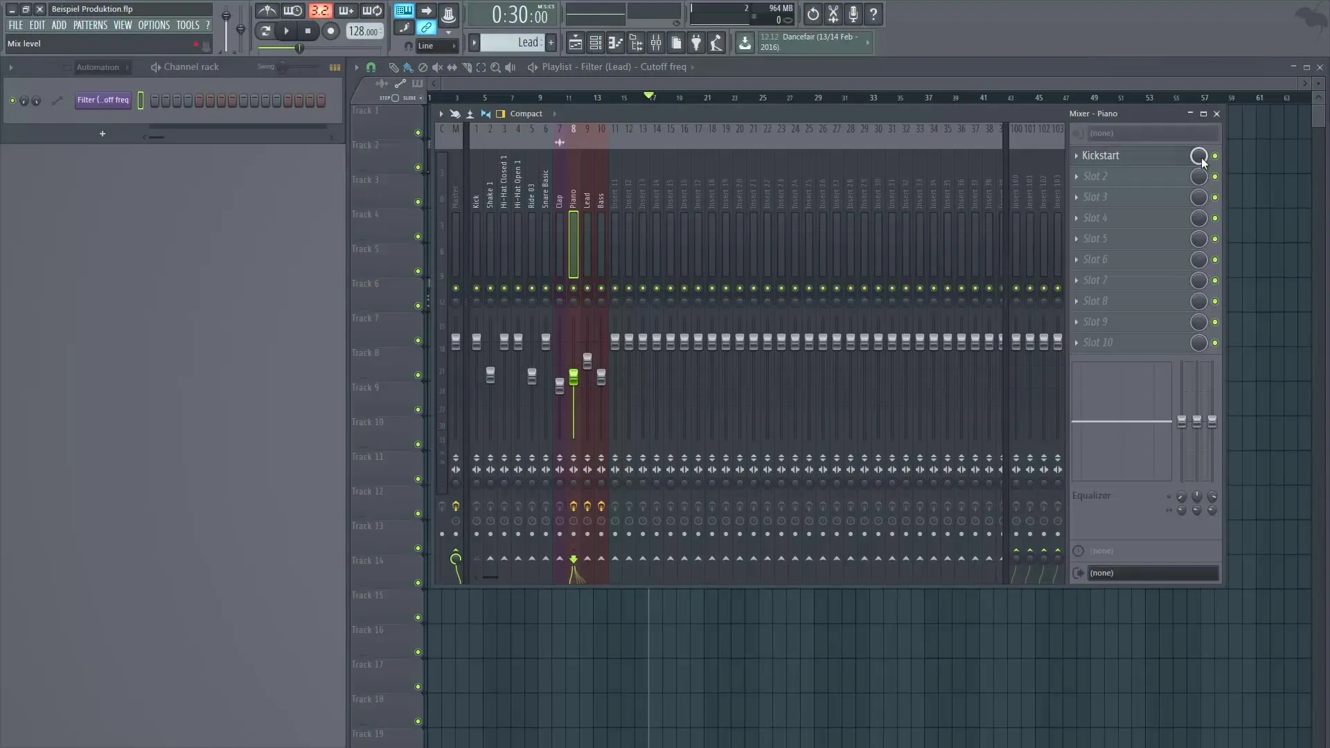 Creare e utilizzare automationsclips in FL Studio